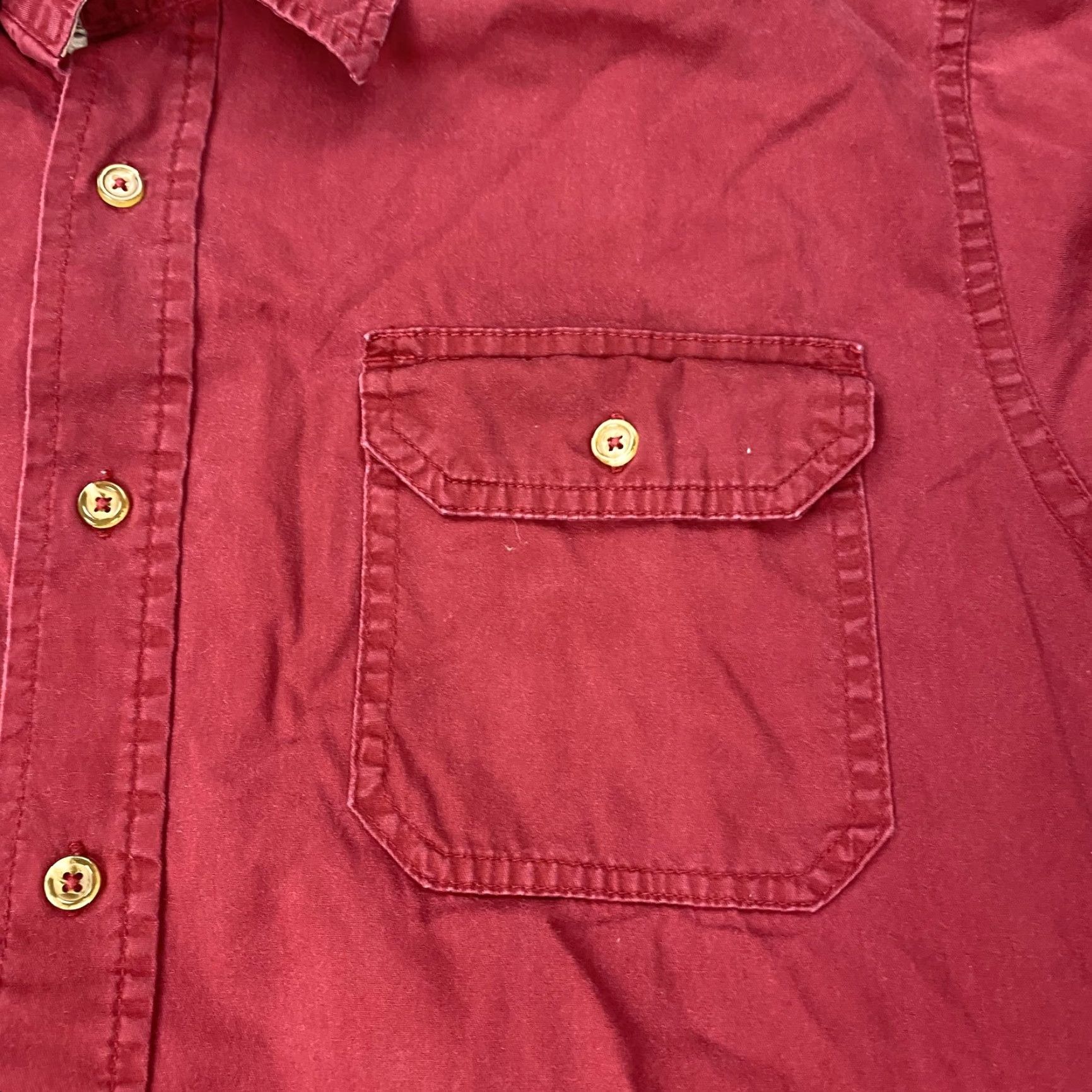 Wrangler VINTAGE Wrangler Red Button-Up Shirt Men's Large Cotton Casual Workwear Size US L / EU 52-54 / 3 - 3 Thumbnail