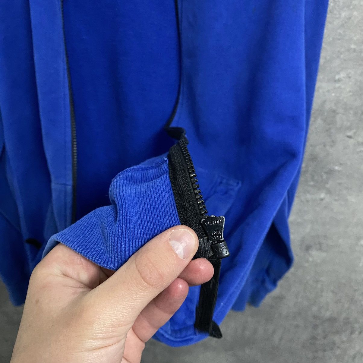 Stone Island 00s Vintage Stone Island Zip Hoodie Full Zip Blue Size US L / EU 52-54 / 3 - 13 Thumbnail