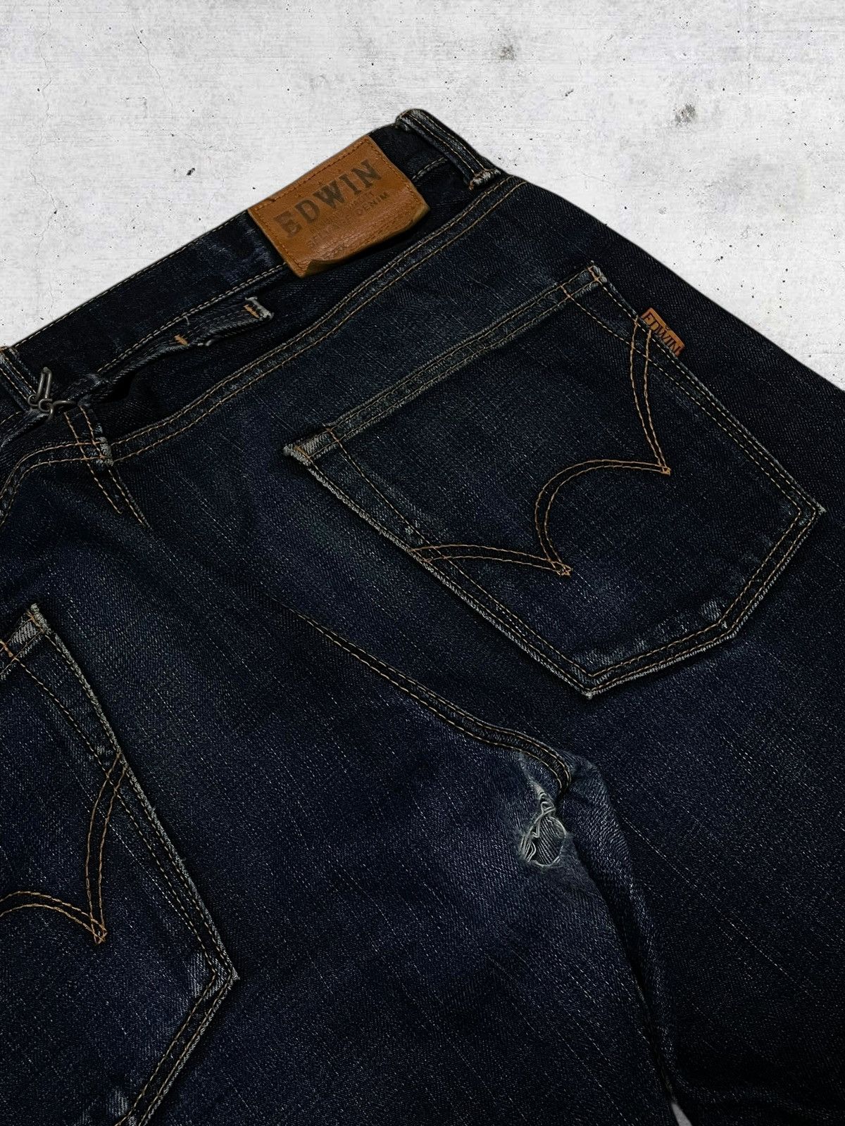 Edwin VINTAGE EDWIN 90S DESIGNER JAPAN OG SELVEDGE INDIGO DENIM Size US 34 / EU 50 - 17 Thumbnail