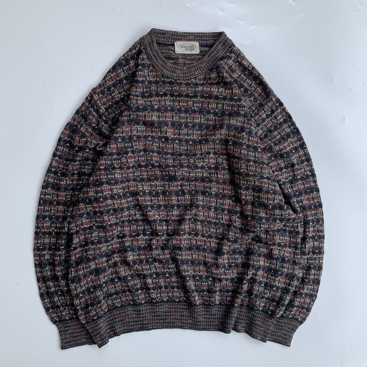 Knitwear vintage pattern grandpa sweater by Missoni Sport