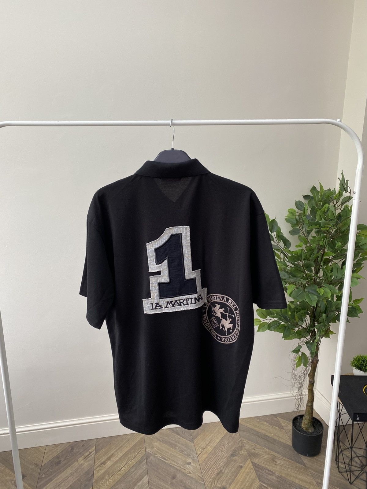 La Martina × Vintage Vintage La Martina Black Polo T - Shirt Size US XL / EU 56 / 4 - 8 Thumbnail