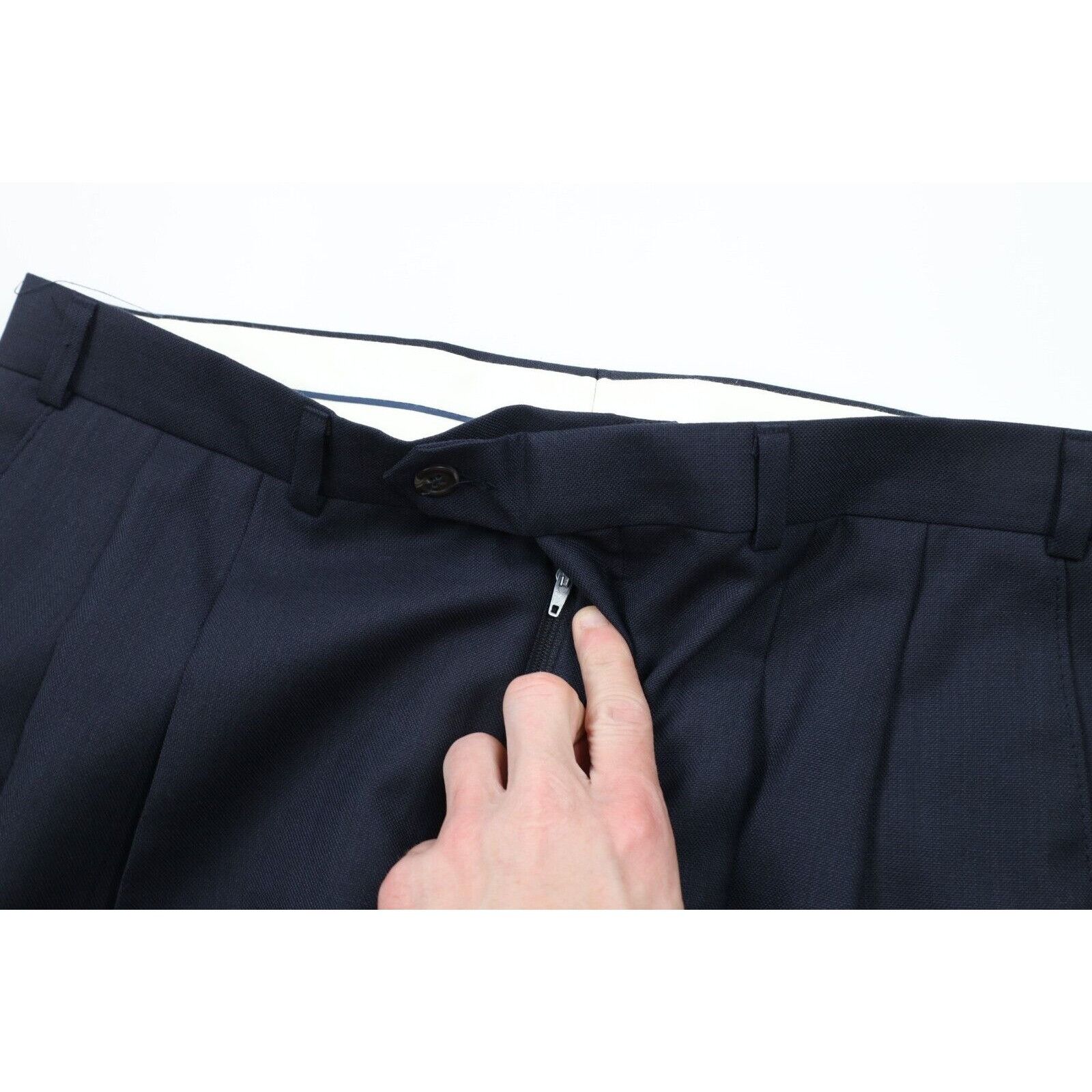 Ralph Lauren Ralph Lauren 2 Piece Wool Suit Wedding Navy Blue Size 40R - 12 Thumbnail
