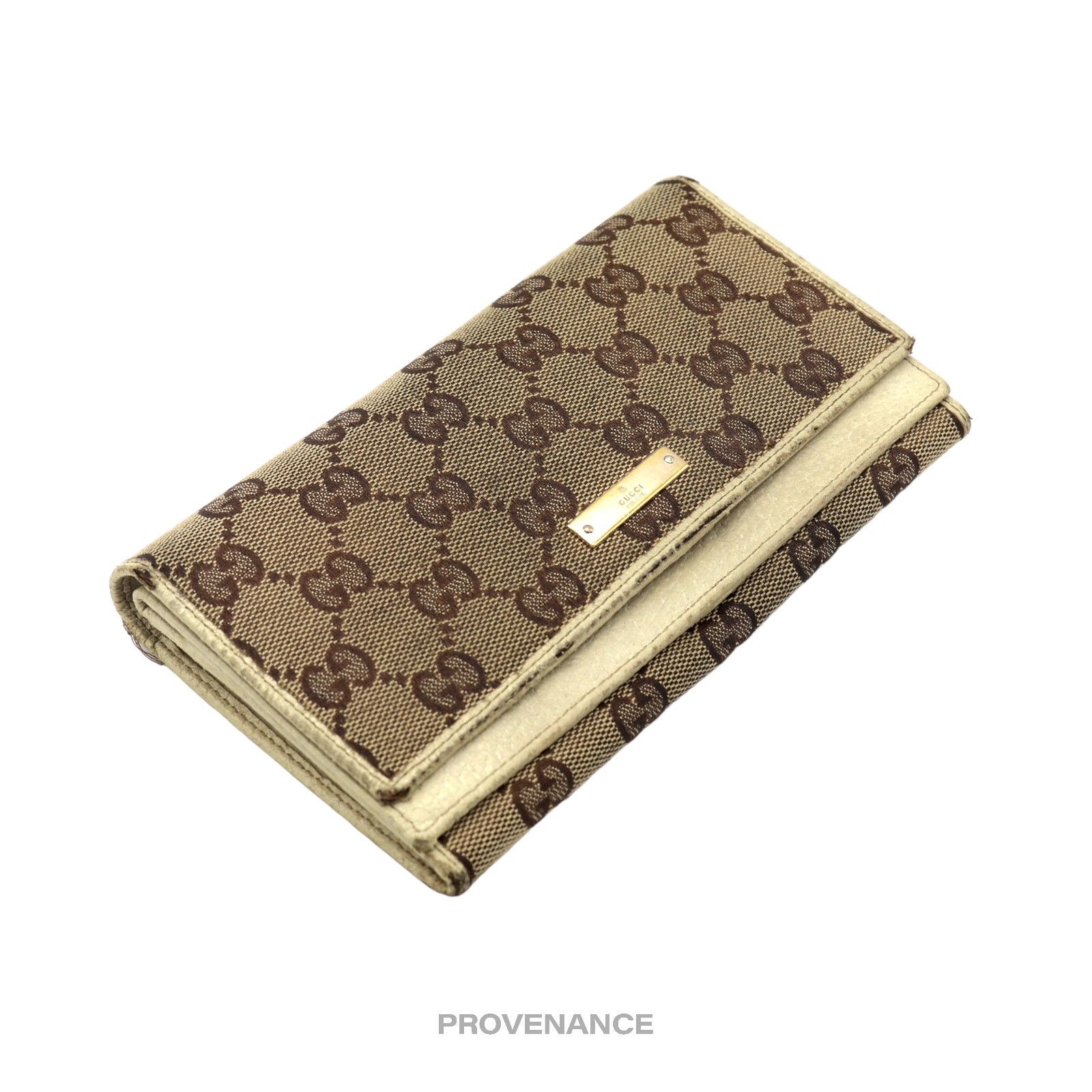 Gucci 🔴 Gucci GG Canvas Long Wallet - White Size ONE SIZE - 4 Thumbnail