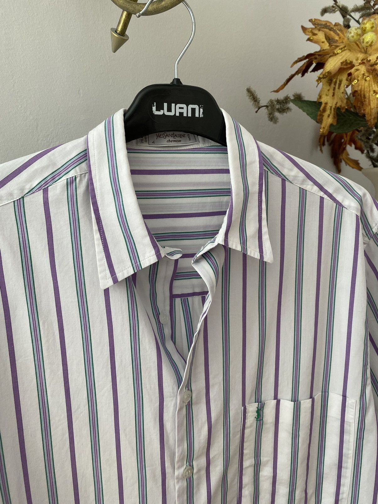 Short Sleeve Shirt Ysl Oxford Shirt Vintage Yves Saint Laurent YSL