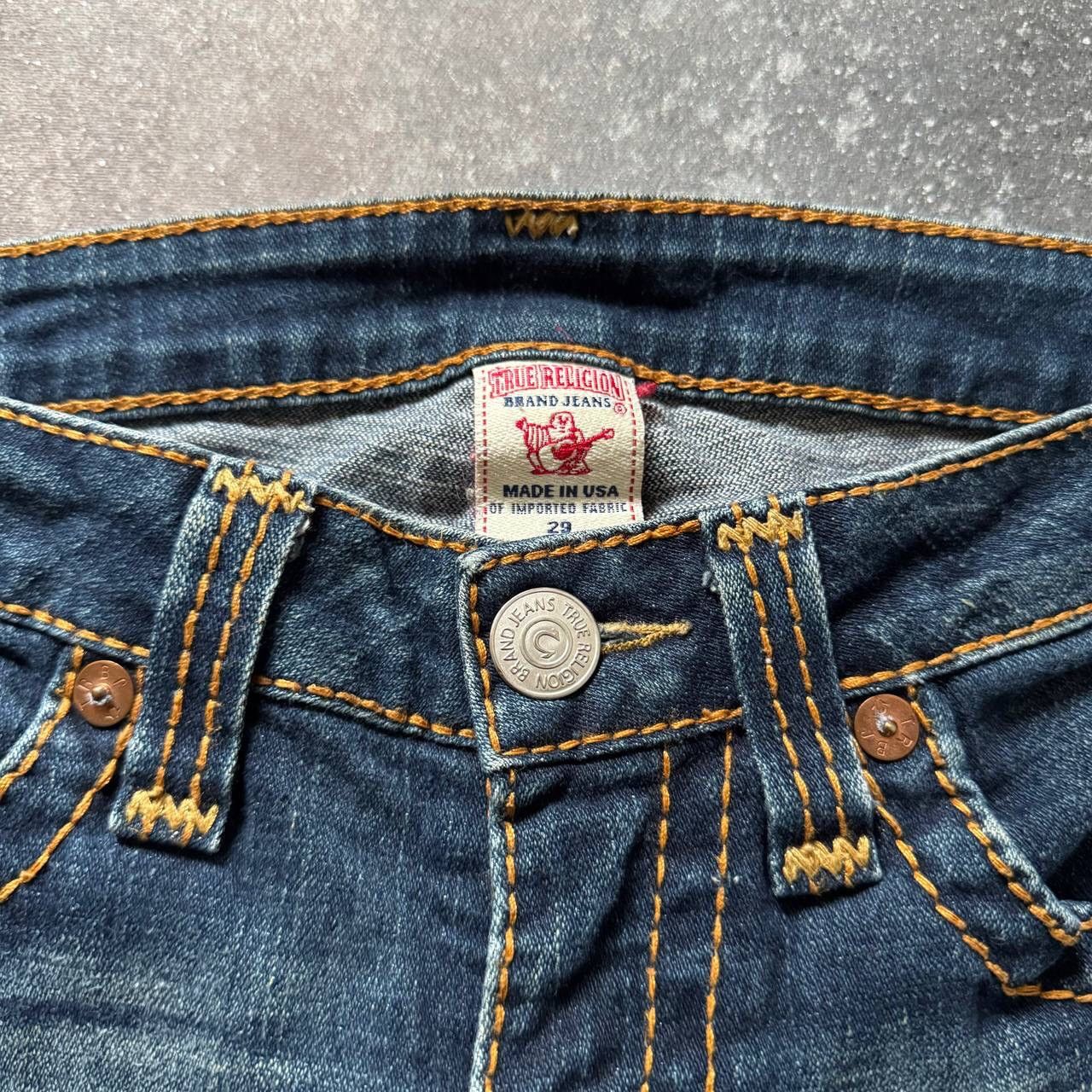 True Religion Y2K True Religion Washed Flared Jeans Size 29" - 5 Thumbnail