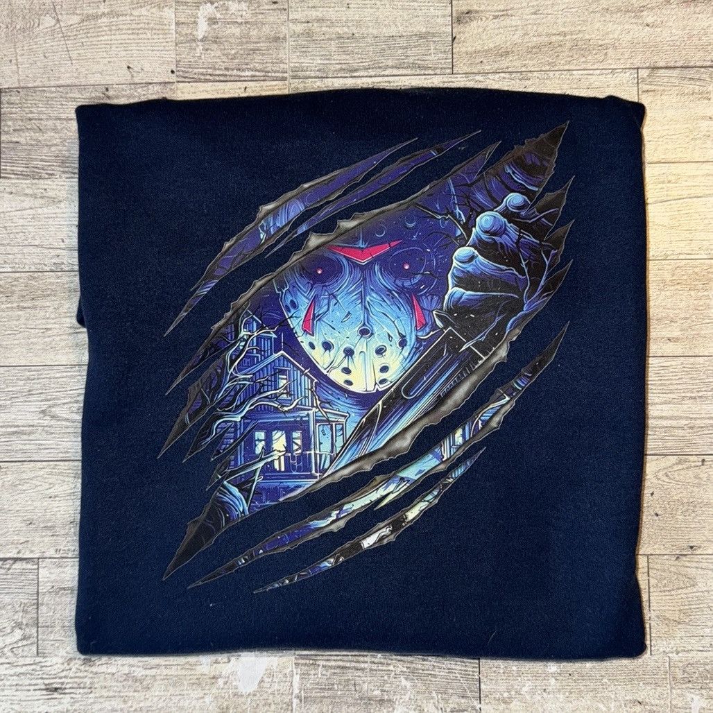 Vintage Jason, Halloween Slasher, Unisex, Retro Pullover Sweatshirt Size US L / EU 52-54 / 3 - 3 Thumbnail