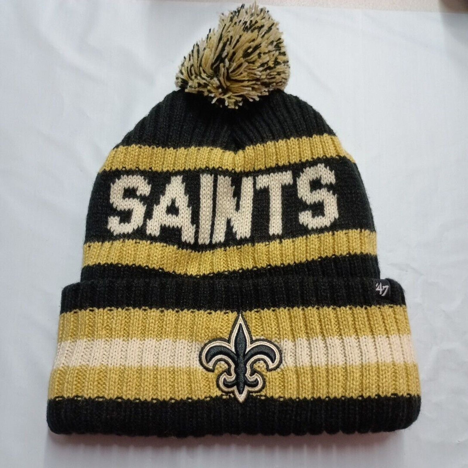 47 Brand New Orleans Saints ‘47 Cuffed Knit Beanie Hat Toboggan Pom Size ONE SIZE - 1 Thumbnail