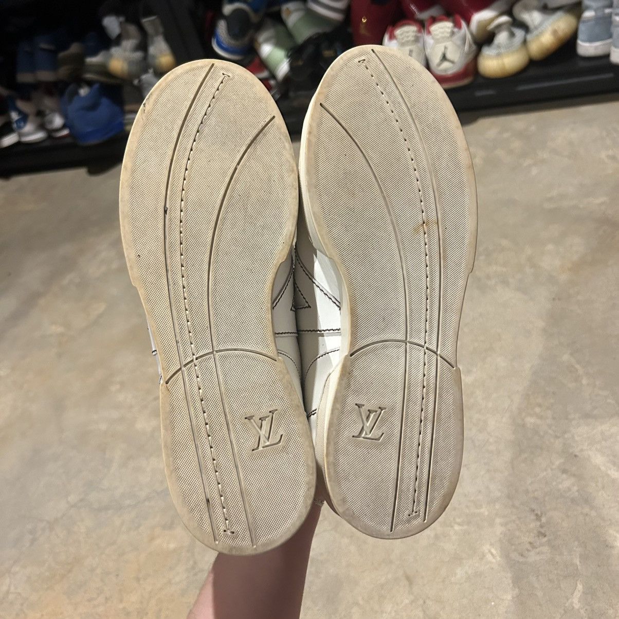 Designer × Louis Vuitton × Vintage Louis Vuitton 2000s Leather Stitched Logo Sneakers US 9 Size US 9 / EU 42 - 9 Thumbnail