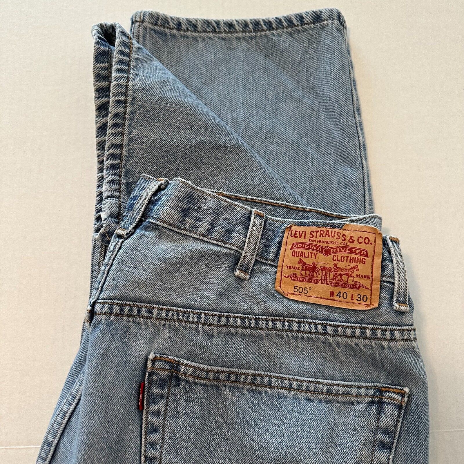 Levi's LEVIS 505, 40x30 Regular fit, Blue Light fade 90s, VINTAGE Size US 40 / EU 56 - 1 Thumbnail