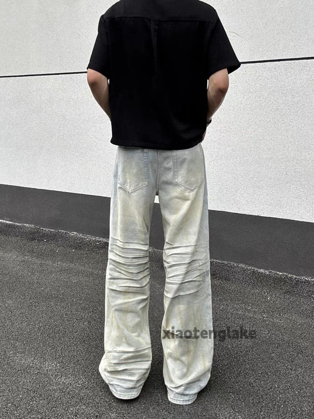 Jean xtl vintage washed faded punk grunge Stain paint jeans Size US 32 / EU 48 - 1 Thumbnail