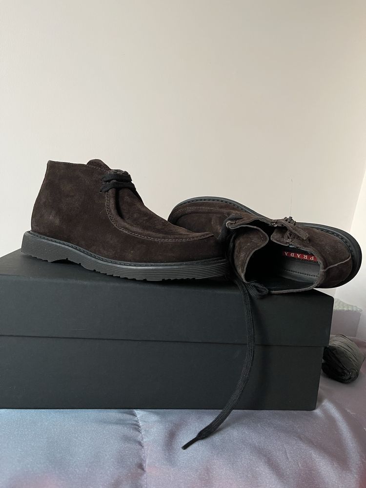 Prada Prada Suede Brown Zip Vintage Boots Size US 4 / IT 34 - 1 Thumbnail