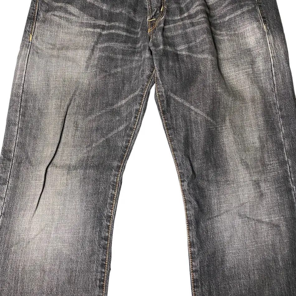 Japanese Brand 2000's CrackEvo Flared Seawash Straight Cut Denim Size US 34 / EU 50 - 2 Thumbnail