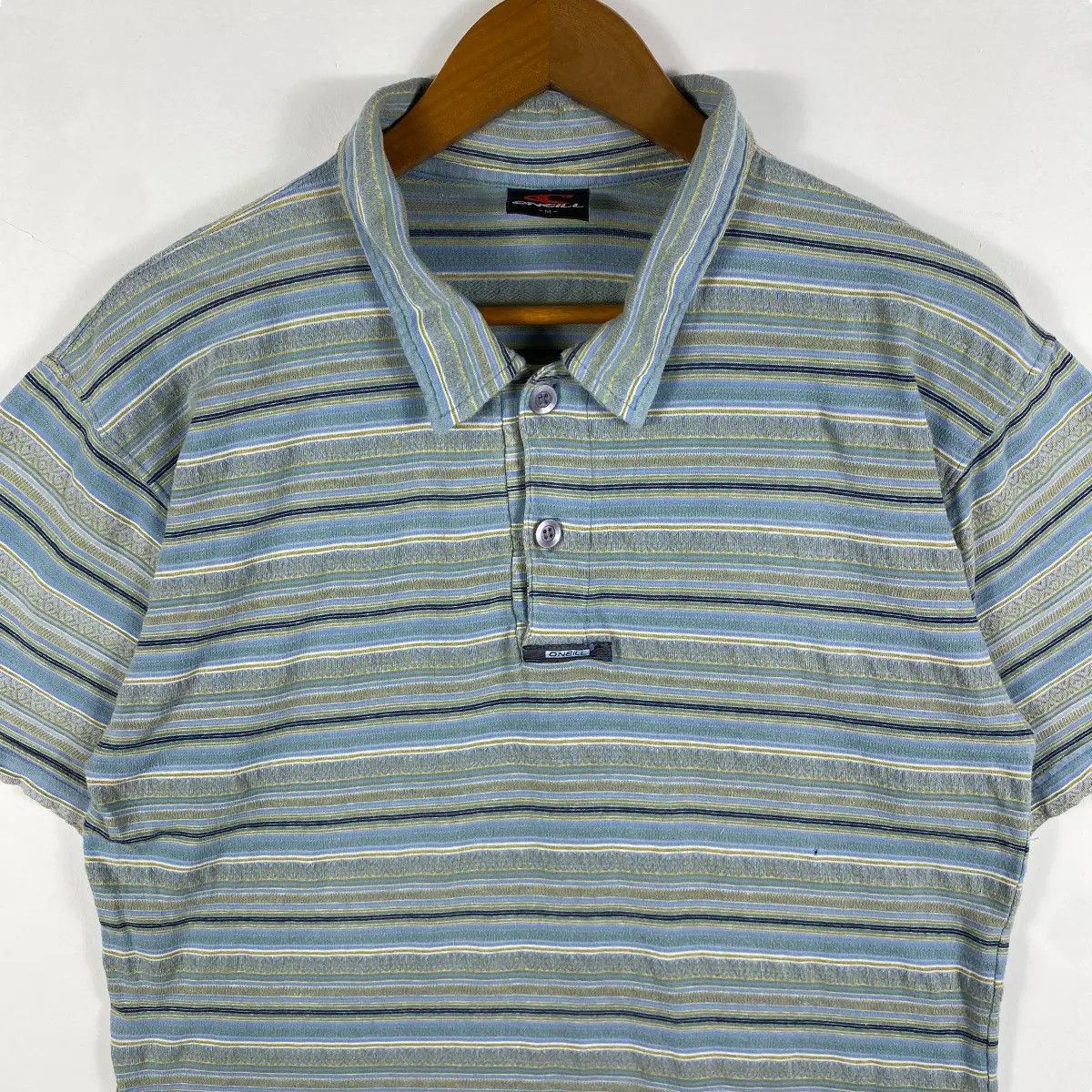 O'Neill Vintage 90's O'NEILL TomTom Graphic Surfing Polo Shirt Size US M / EU 48-50 / 2 - 2 Thumbnail