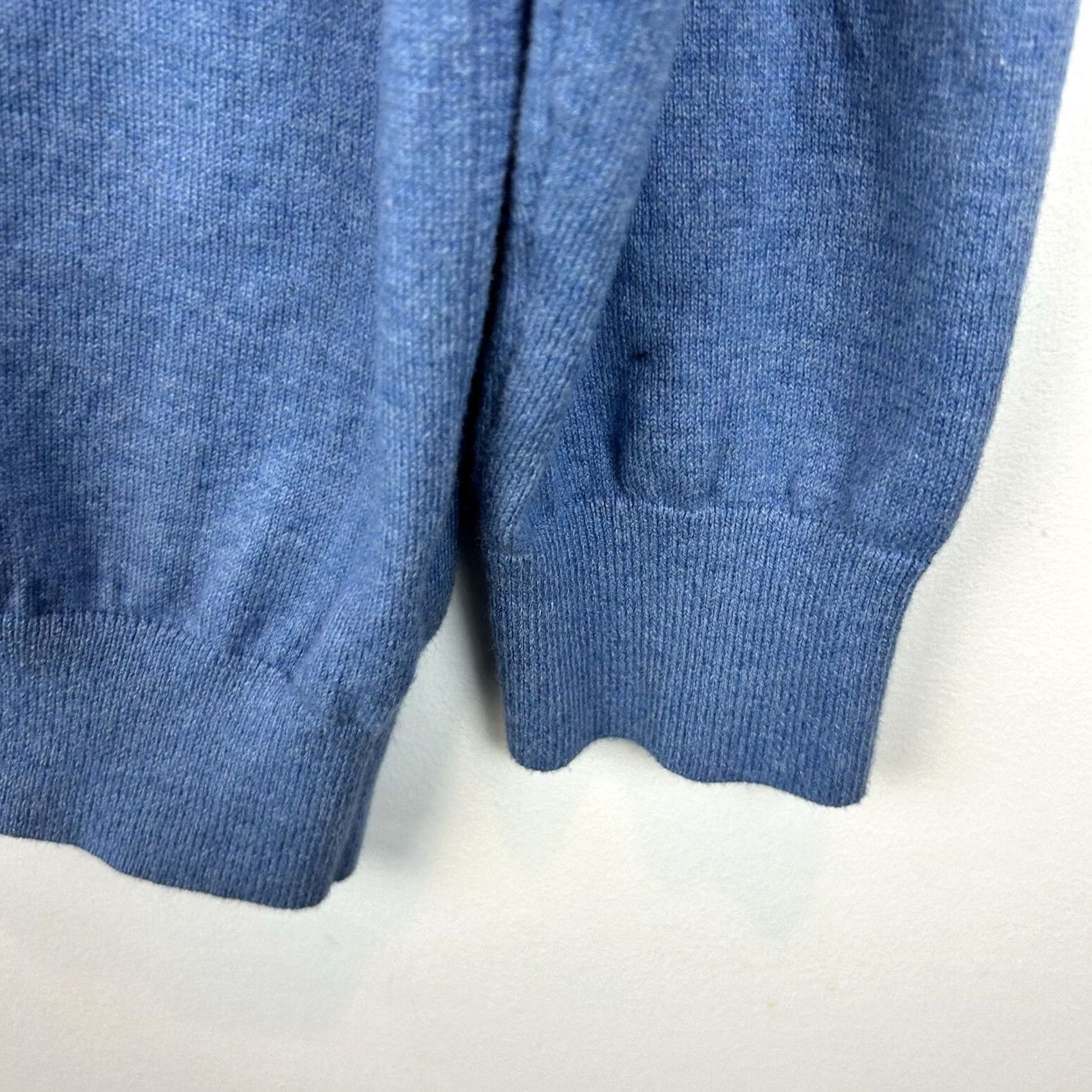 Vintage L.L. Bean Sweater Mens Large Tall Cashmere Cotton V-Neck Blue Pullover Classic Knit Shirt Mens Size US L / EU 52-54 / 3 - 4 Thumbnail