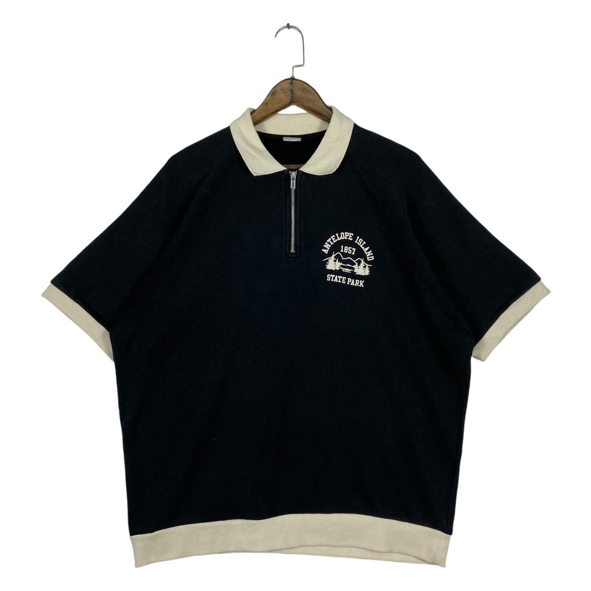 Vintage Vintage Antelope Island Quater Zip Collarneck Short Size US M / EU 48-50 / 2 - 1 Thumbnail