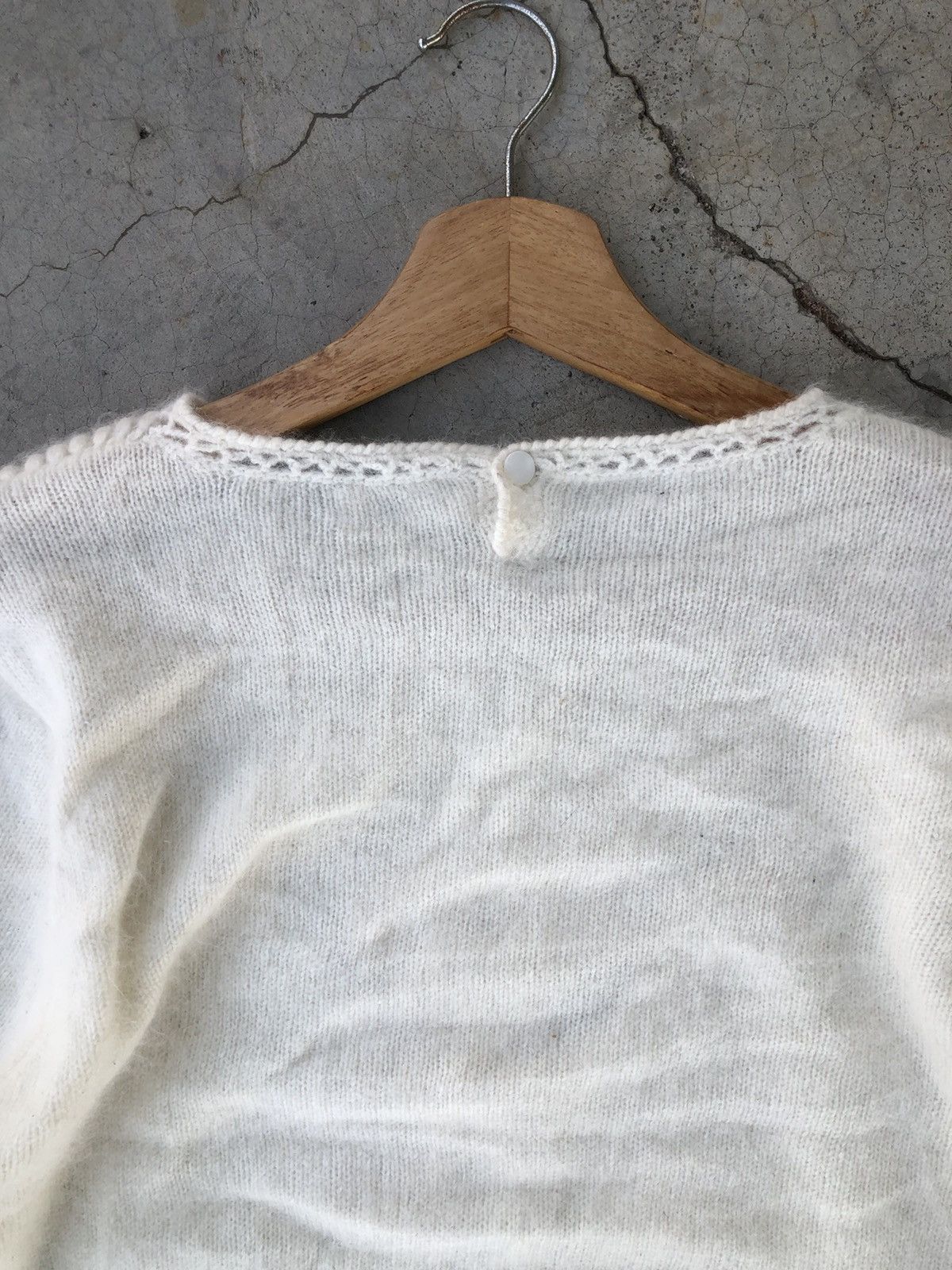 Designer × Japanese Brand 🔴Japanesebrand White Milk Knitsweater Fleece Size US L / EU 52-54 / 3 - 9 Thumbnail
