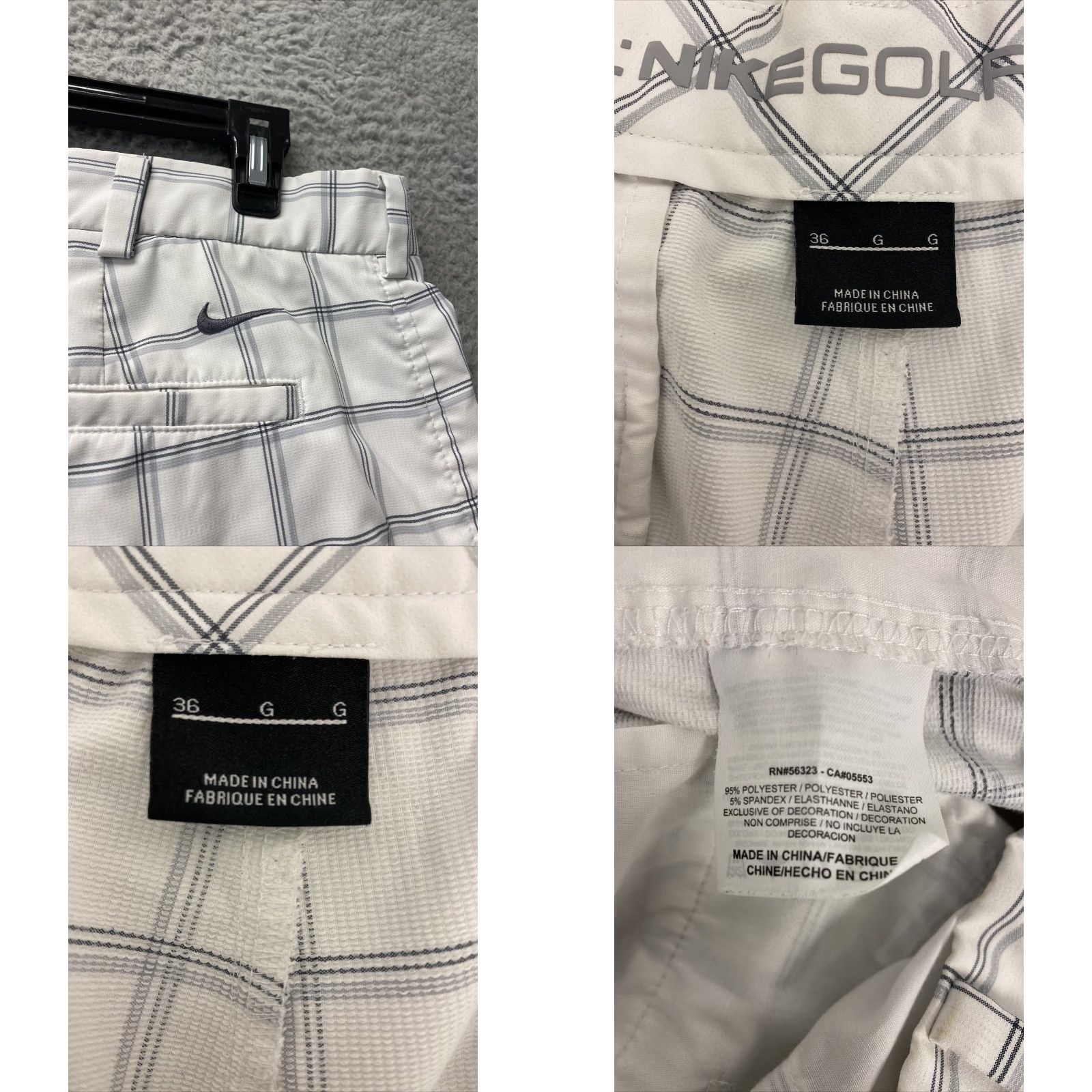 Nike Nike Shorts Mens 36 Adult Golf Athletic Outdoors Pockets Button Check / 108-3 Size US 36 / EU 52 - 8 Thumbnail