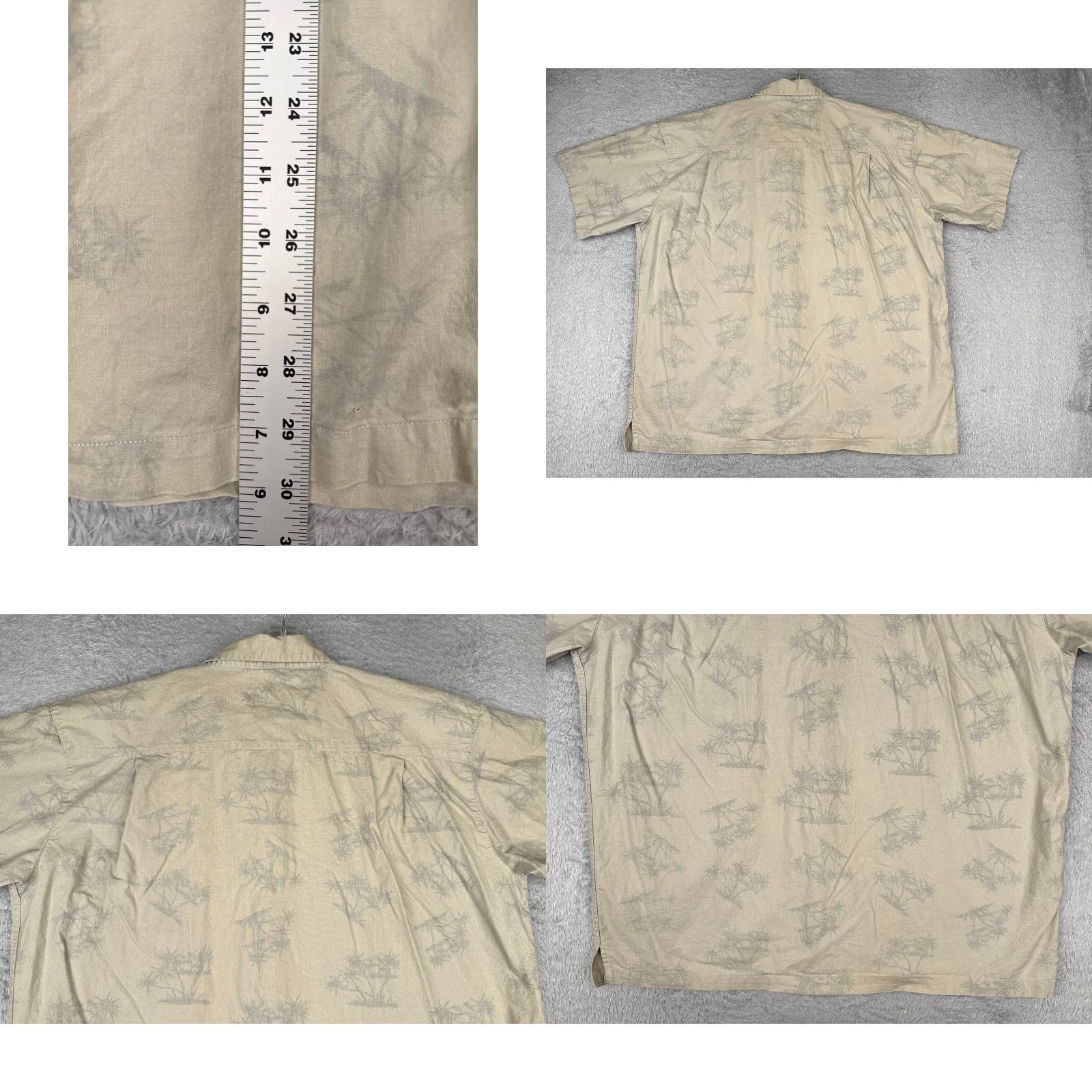 Vintage VINTAGE World Island Shirt Men XL Beige Palm Tree Button Hawaiian 100% Cotton Size US XL / EU 56 / 4 - 10 Thumbnail