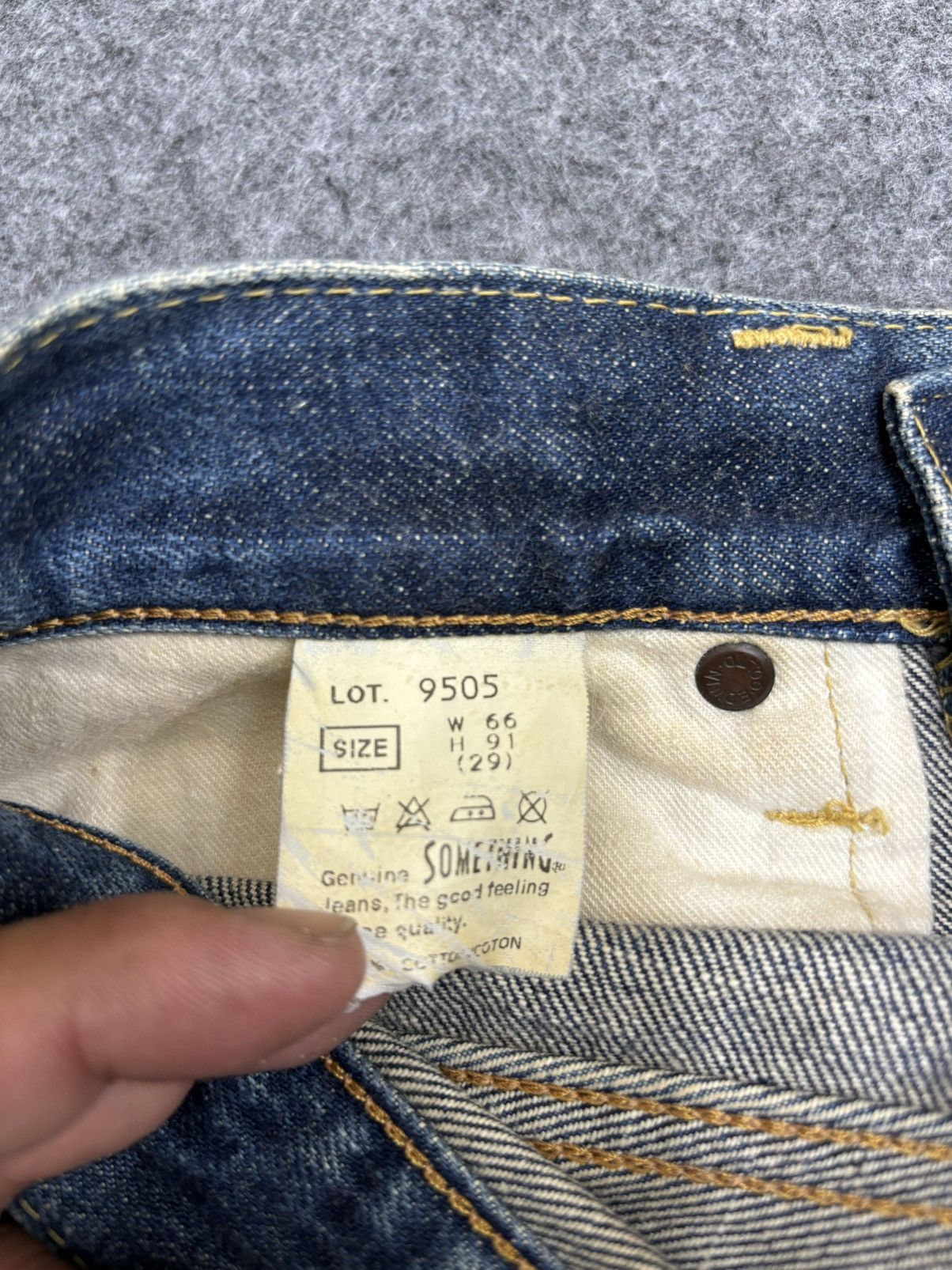 Japanese Brand 💥90s Wide Style💥Vintage Edwin 505 Selvedge Wide Denim F576 Size US 27 - 18 Thumbnail