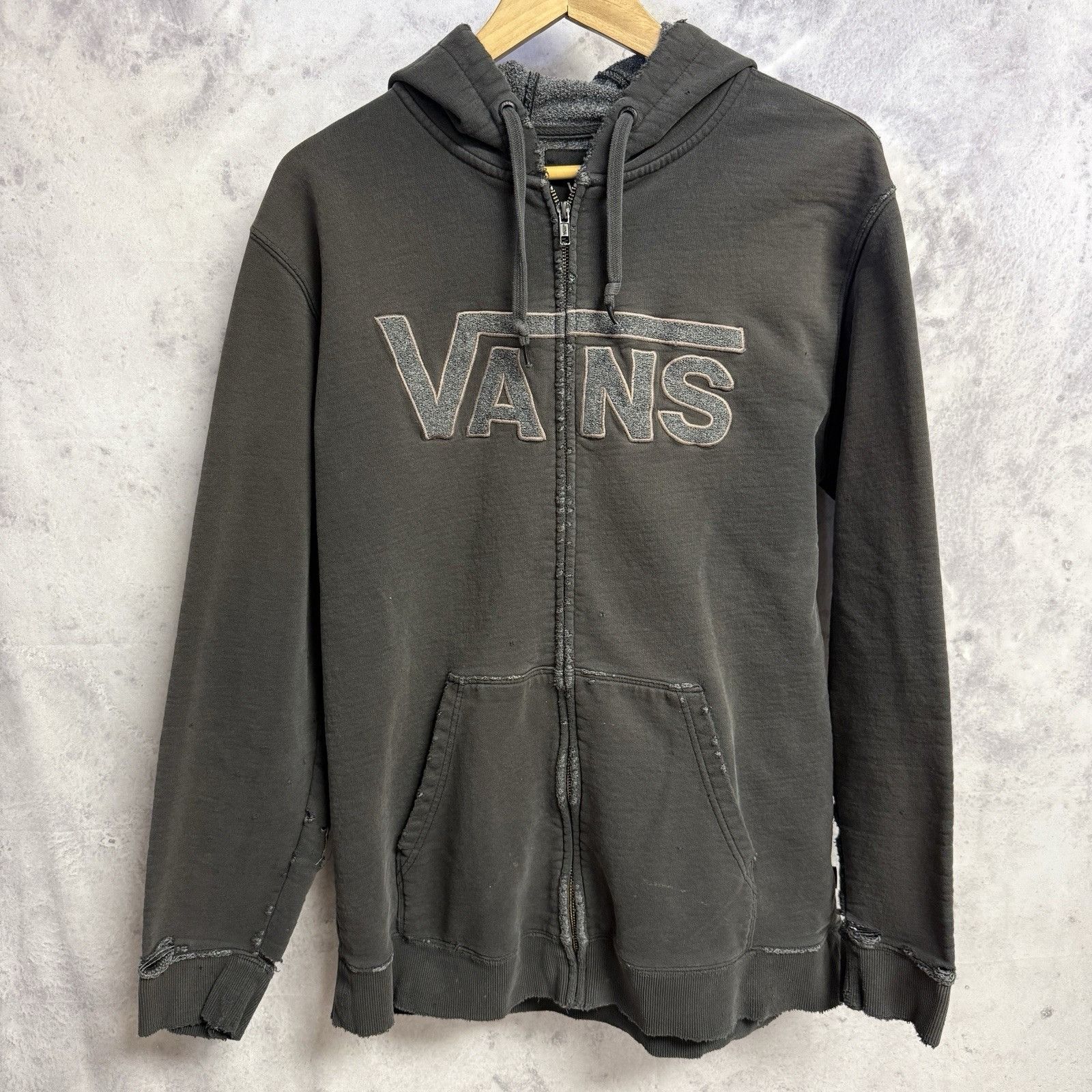 Vans Vintage Vans Skate Hoodie Sweatshirt Mens XL Faded Black Gra Size US XL / EU 56 / 4 - 2 Thumbnail