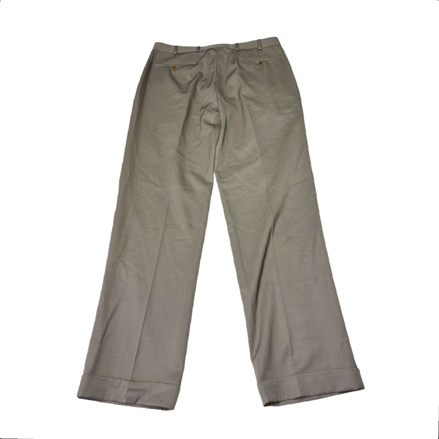 Brooks Brothers Madison Dress Pants Mens 35x32 Taupe Brown 100% Wool  Pleated Dress Pants Mens Regular Brown