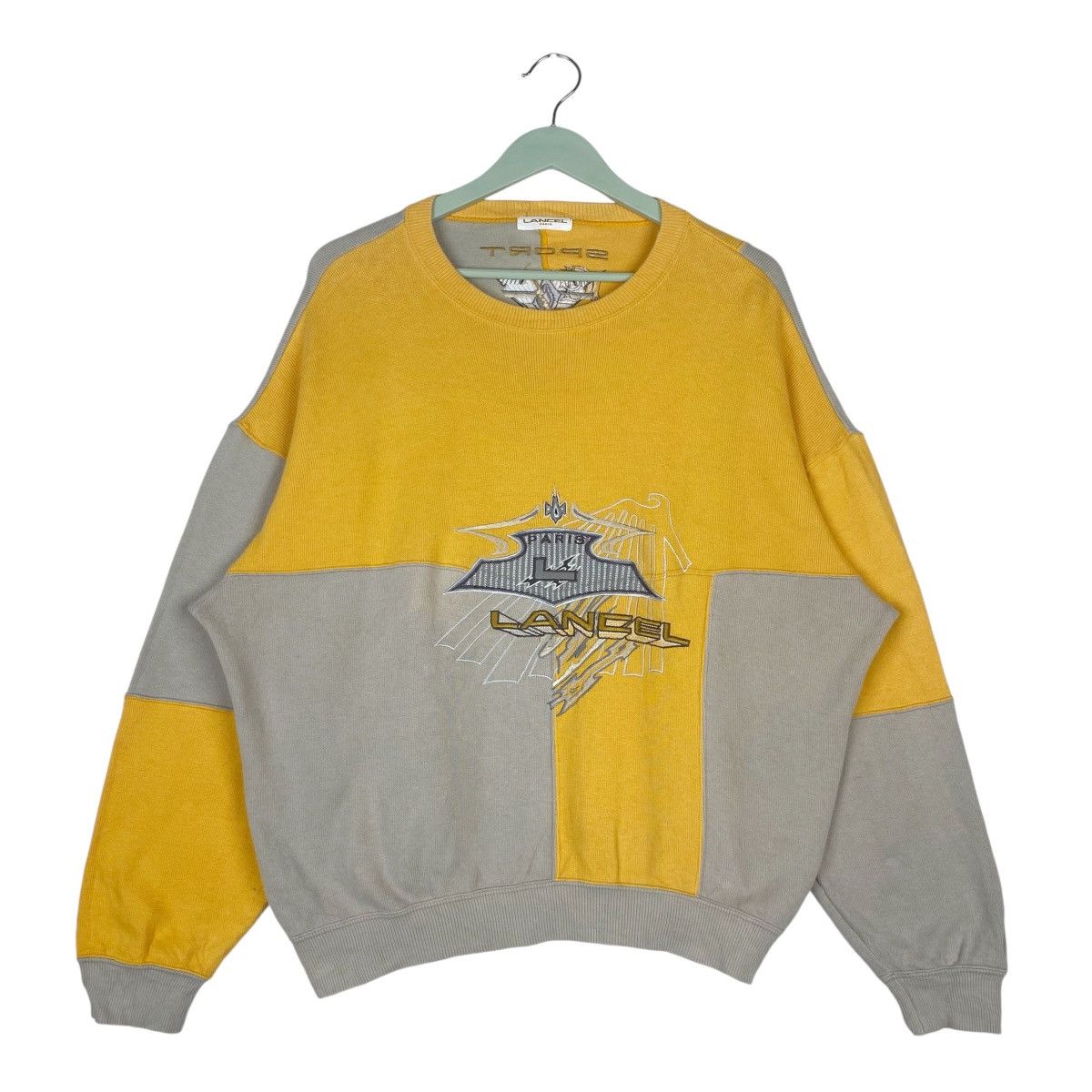 Lancel Lancel Paris Colorblock Sweatshirt Crewneck Pullover Jumper Size US XXL / EU 58 / 5 - 1 Thumbnail
