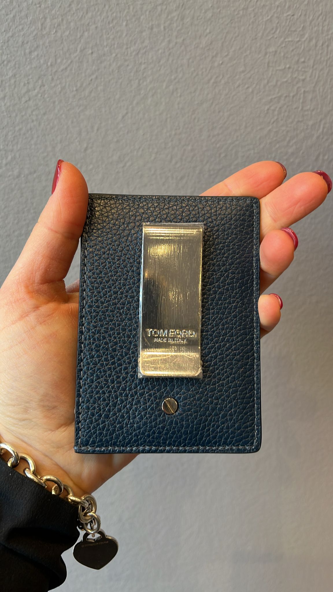 Tom Ford o1loc1c0426 Size: OS / Leather Card Holder in Blue Size ONE SIZE - 2 Thumbnail