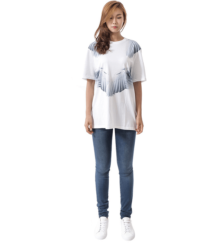 Givenchy White Wings Print Oversized T-Shirt Size M / US 6-8 / IT 42-44 - 3 Thumbnail