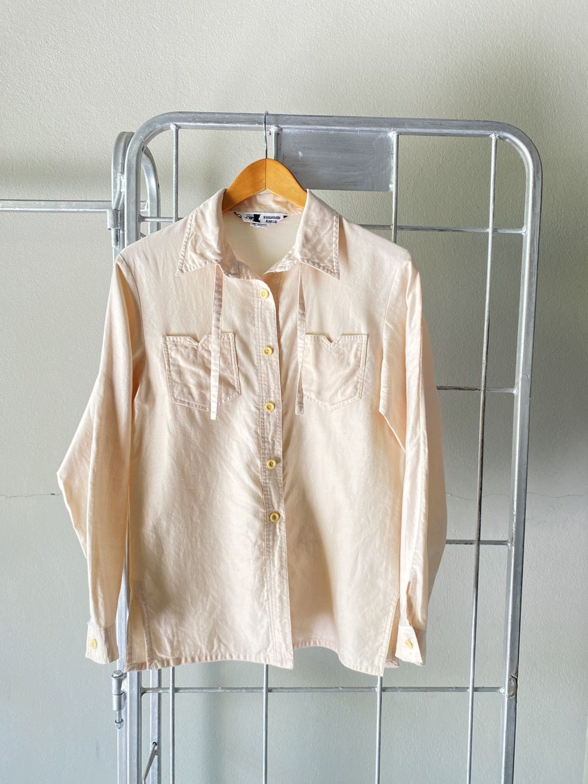 Kansai Yamamoto Yamamoto kansai Soft Beige Button-Up Shirt Size M / US 6-8 / IT 42-44 - 4 Thumbnail