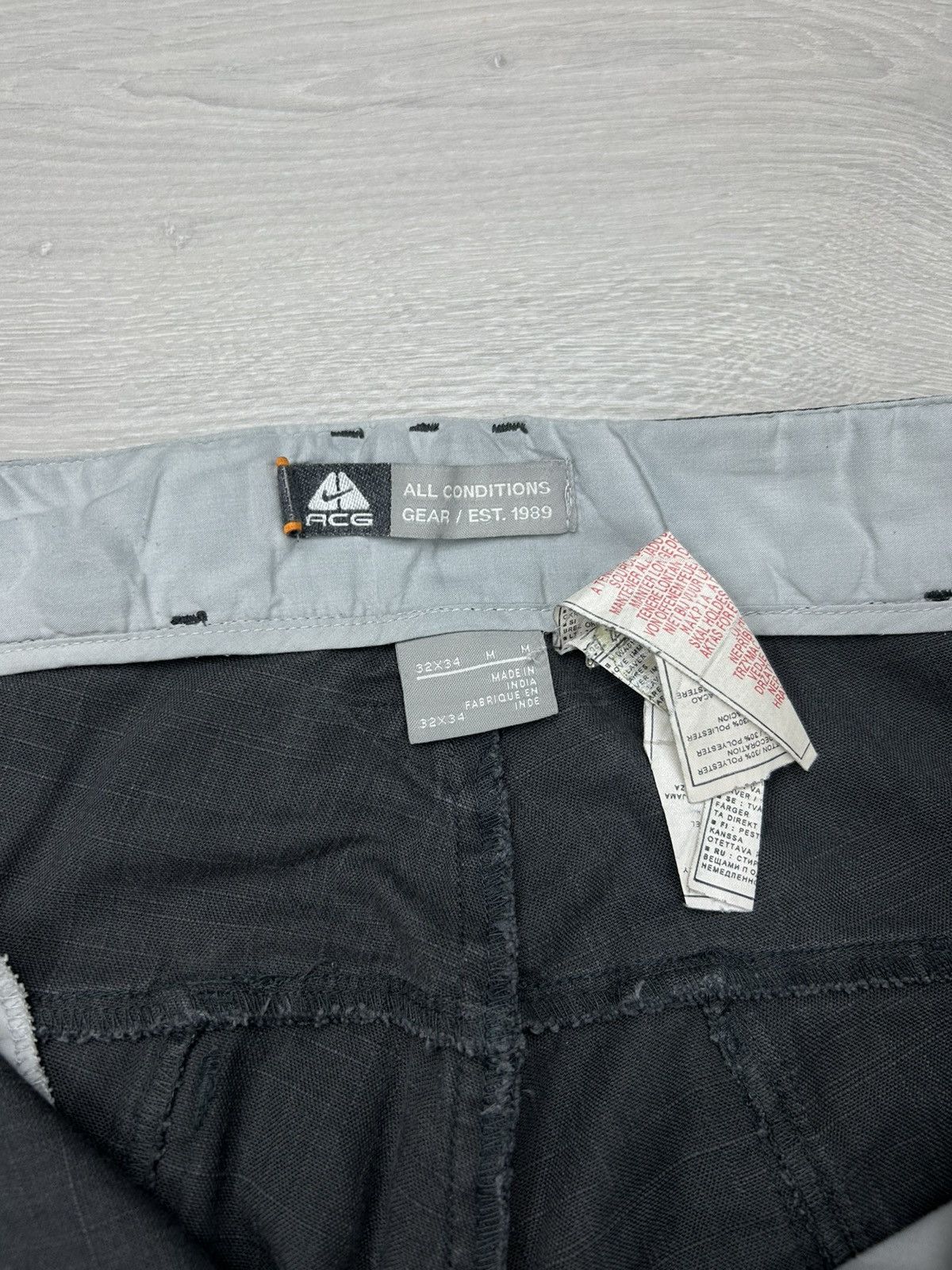 Nike ACG × Vintage Nike ACG Vintage Cargo Baggy Pant Size M Size US 32 / EU 48 - 7 Thumbnail
