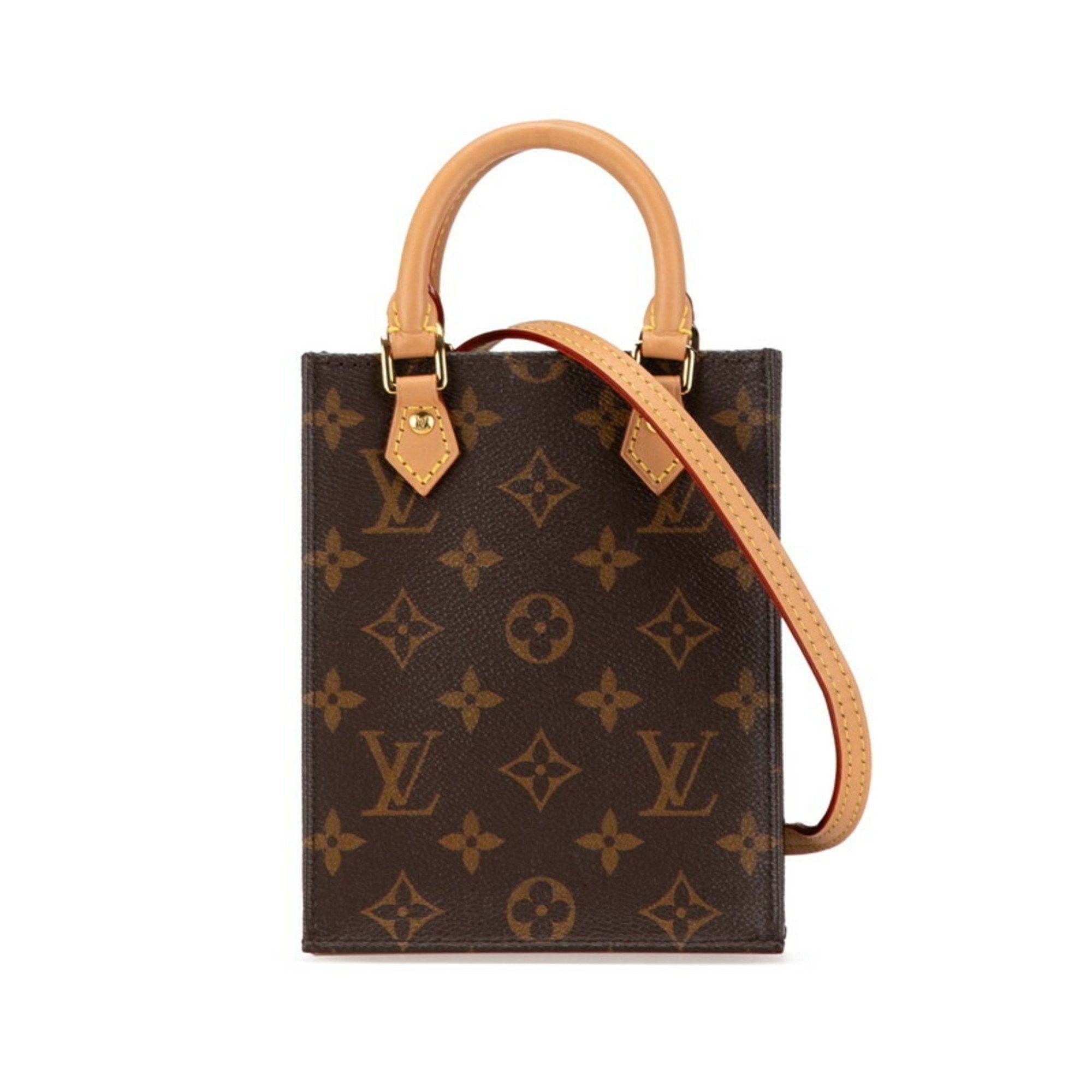 Louis Vuitton Louis Vuitton Monogram Petite Sac Plat Handbag Shoulder Bag M69442 Brown PVC Leather Women's LOUIS VUITTON Size ONE SIZE - 1 Thumbnail