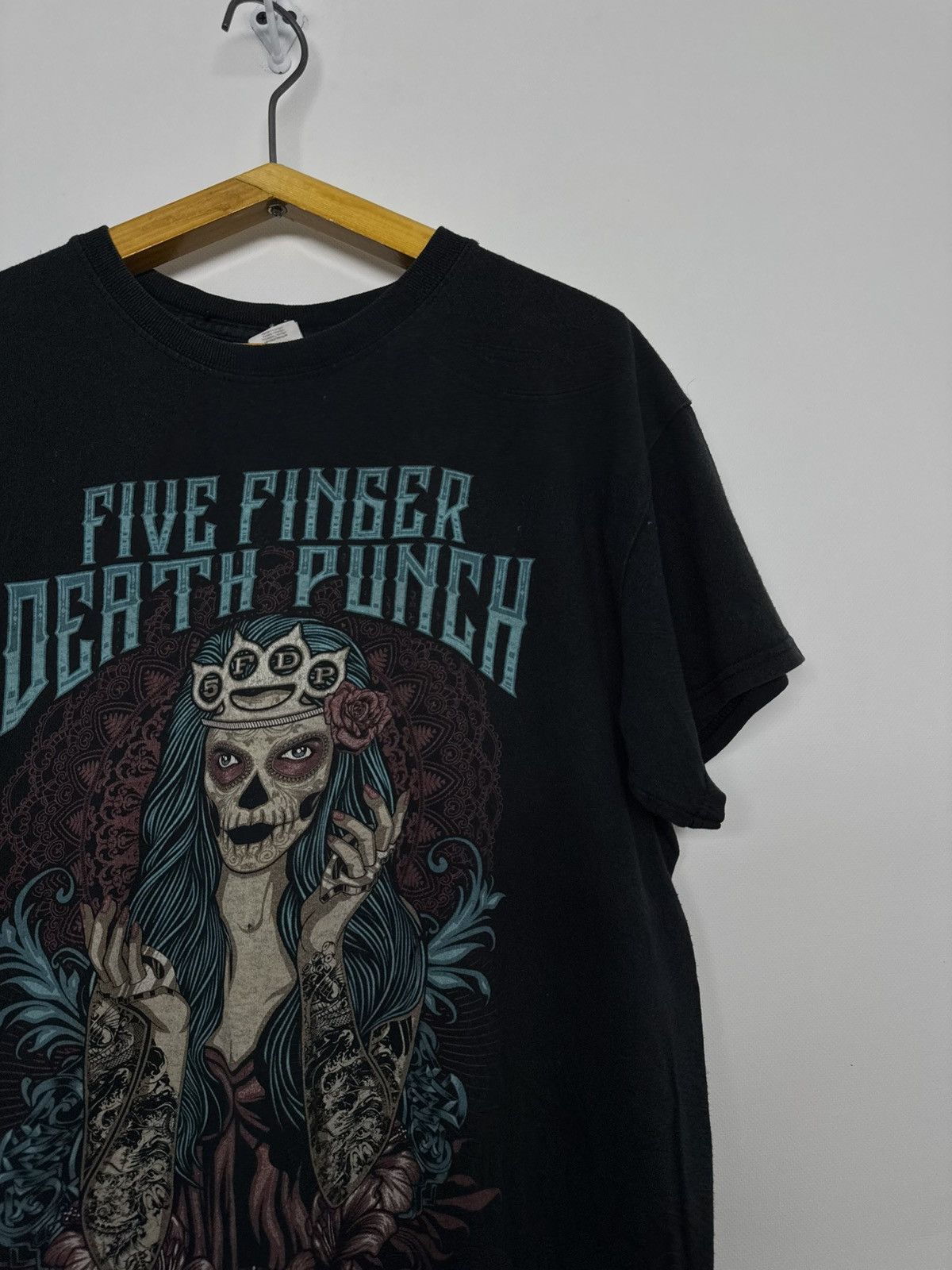 Gildan Vintage Y2k Five Finger Death Punch T-Shirt 00’s Size M / US 6-8 / IT 42-44 - 5 Thumbnail