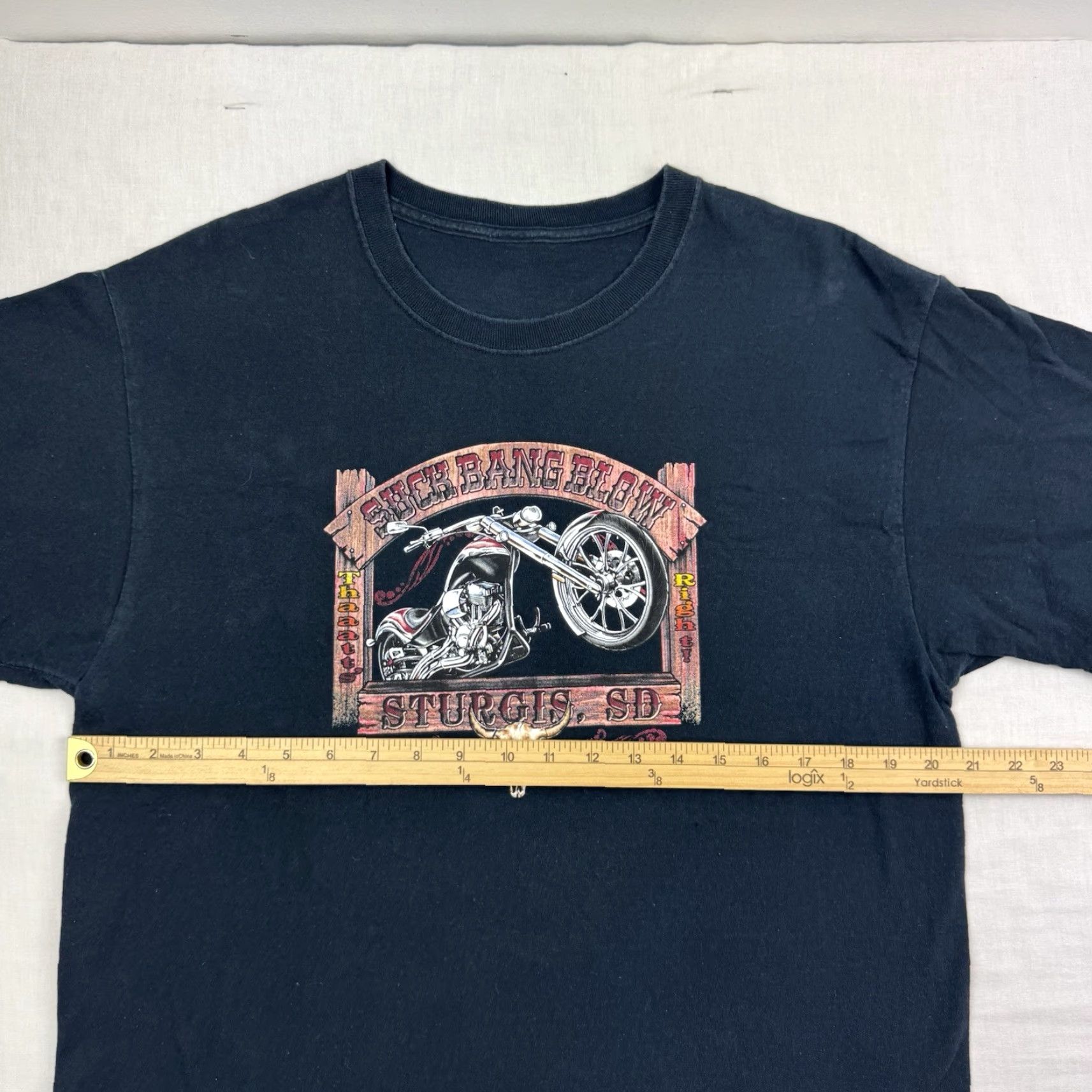 Vintage Sturgis Suck Bang Blow T Shirt Adult Large Biker Motorcycle Rally Y2K Punk Hip Men Black Short Sleeve Crew Neck Size US L / EU 52-54 / 3 - 5 Thumbnail