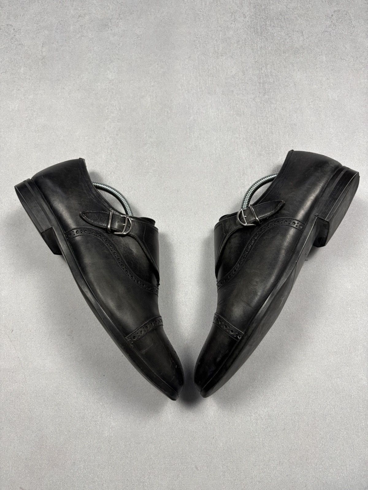 Bally Bally Lanor Leather Monk Strap Shoes Brogue Cap Toe EU 41 Size US 8 / EU 41 - 2 Thumbnail