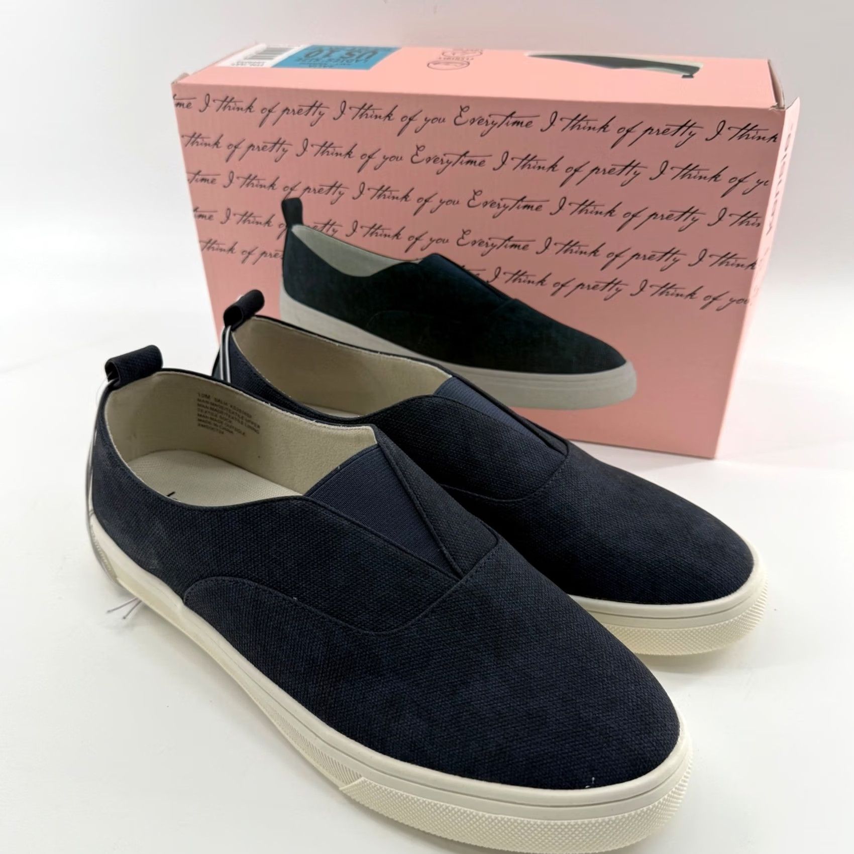 Vintage Kensie Salia Slip-On Sneaker Navy Textile Casual Walking Womens Shoes Blue Flat Footwear Modern Lightweight Comfort Size US 10 / IT 40 - 2 Thumbnail