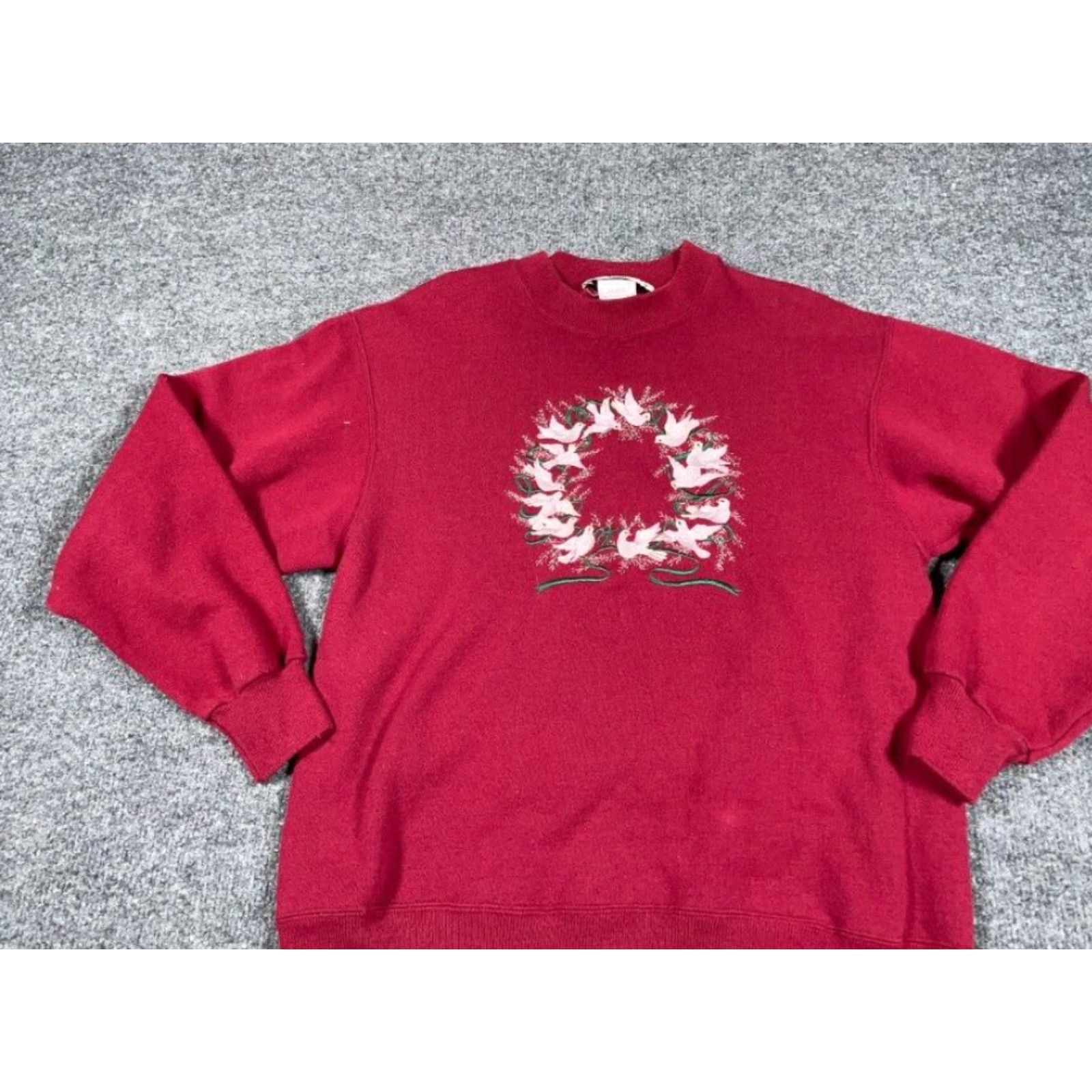 Orvis VINTAGE VTG 90s Dove Embroidered Sweatshirt Orvis USA Adult Small Dark Red Mom Style Size S / US 4 / IT 40 - 6 Thumbnail
