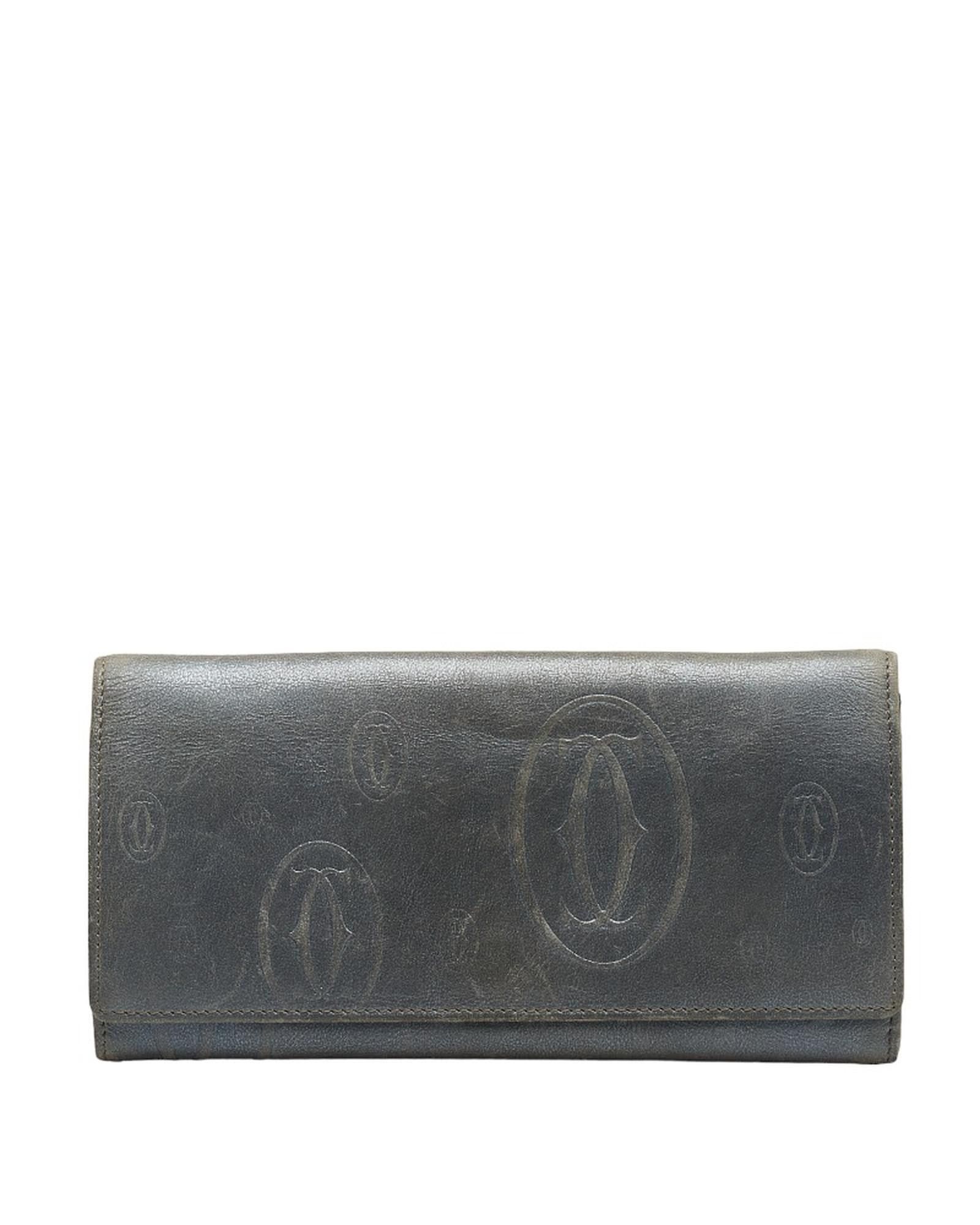image of Cartier Blue Leather Happy Birthday Wallet, Women's