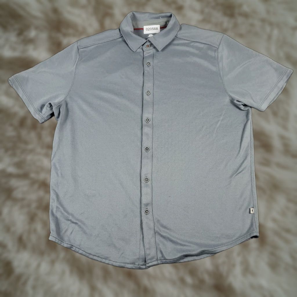 Tommy Bahama Tommy Bahama Shirt Mens M Blue Casual Button-Up Short Sleeve Collared Cotton Blend Knit Modern Classic Regular Gents Mens Shirt Size US M / EU 48-50 / 2 - 1 Thumbnail