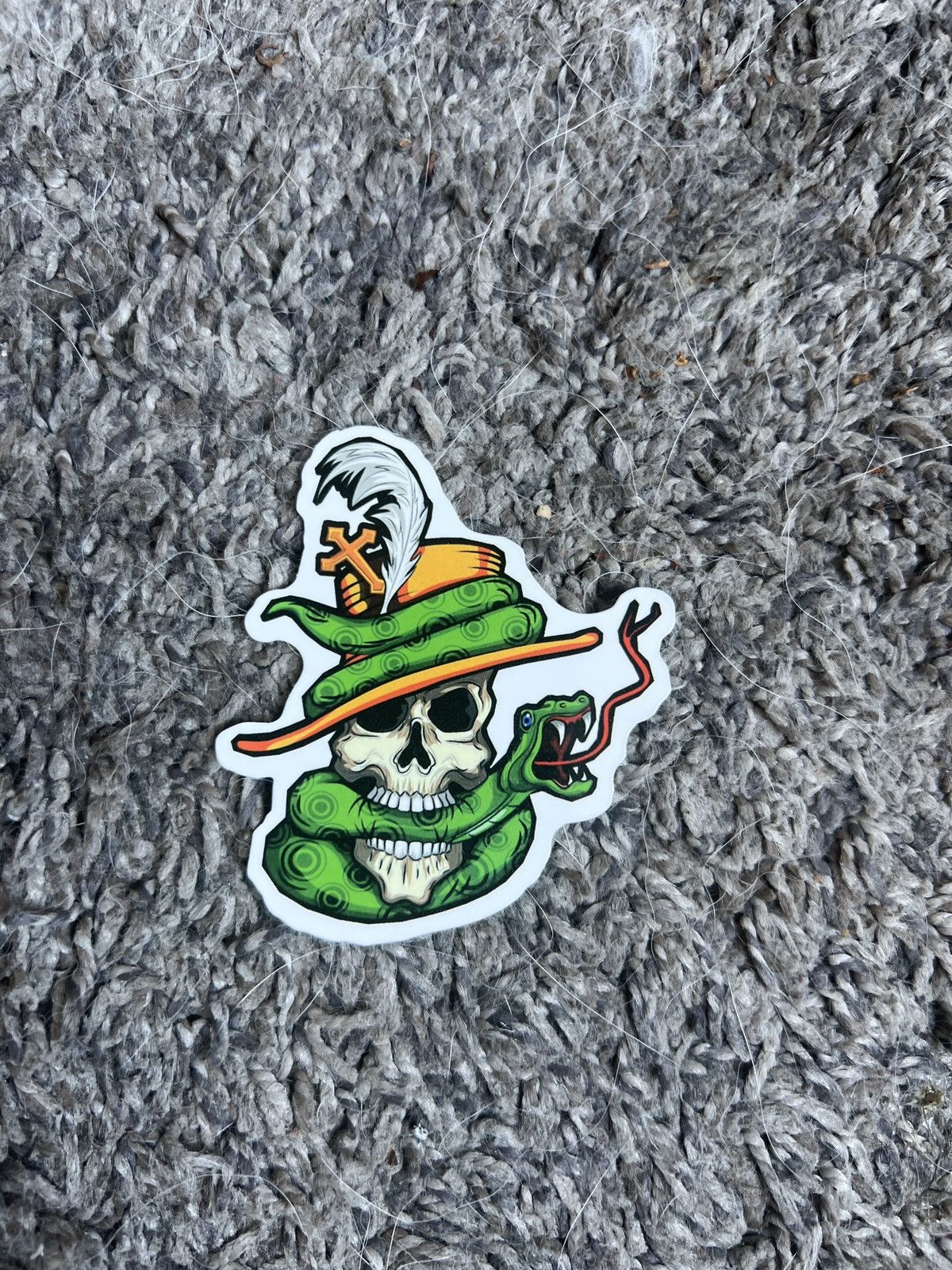 Other Skull Biting Snake Sticker Size ONE SIZE - 1 Thumbnail