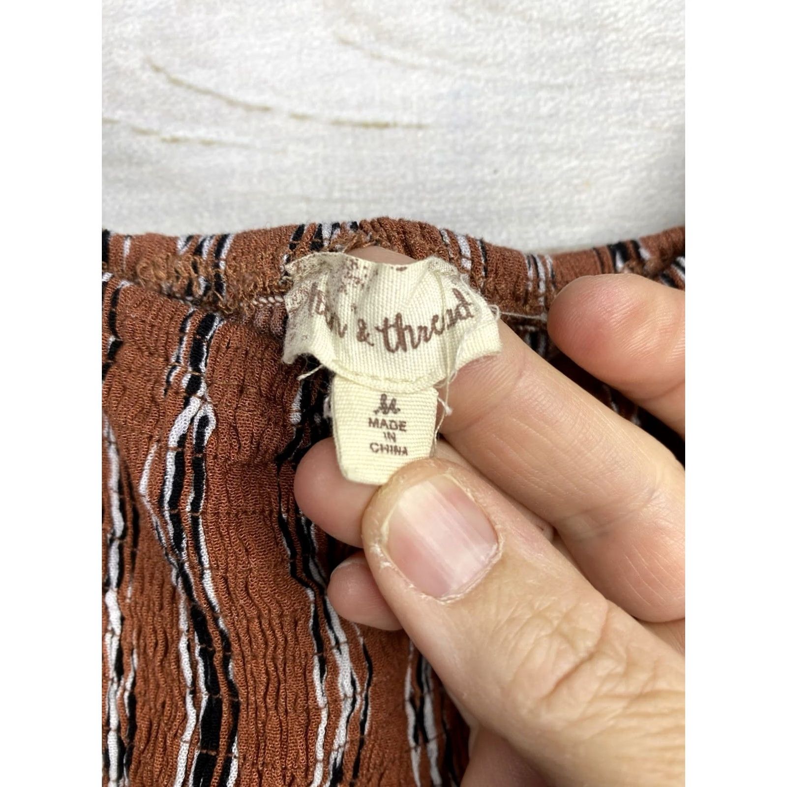 Vintage Hem & Thread Dress M Boho Chic Whimsy Festival Flowy On Off Shoulder Smocked Dress Size M / US 6-8 / IT 42-44 - 3 Thumbnail