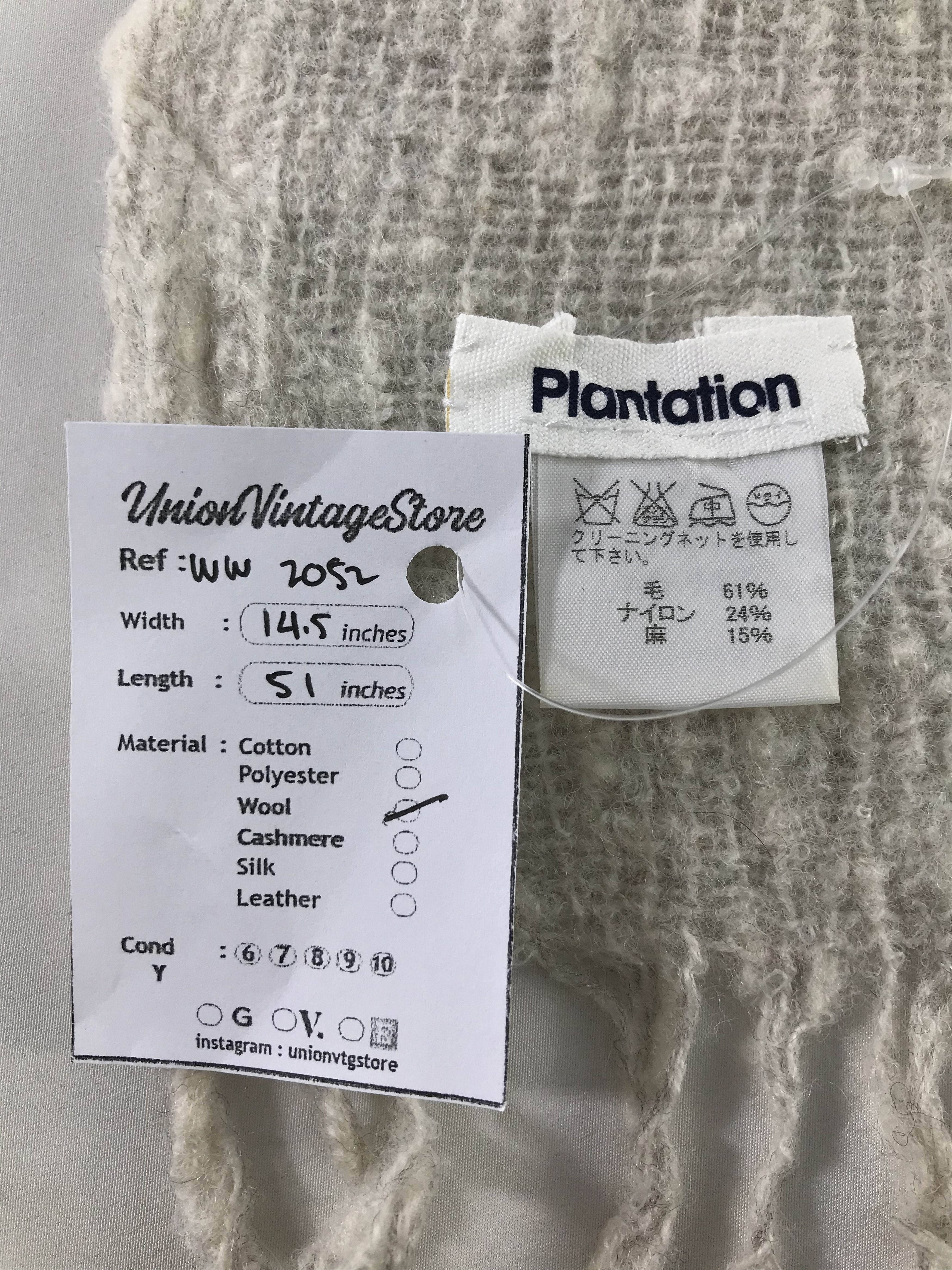 Vintage Plantation Scarf / Muffler / Neckwear - WW2052 Size ONE SIZE - 4 Thumbnail