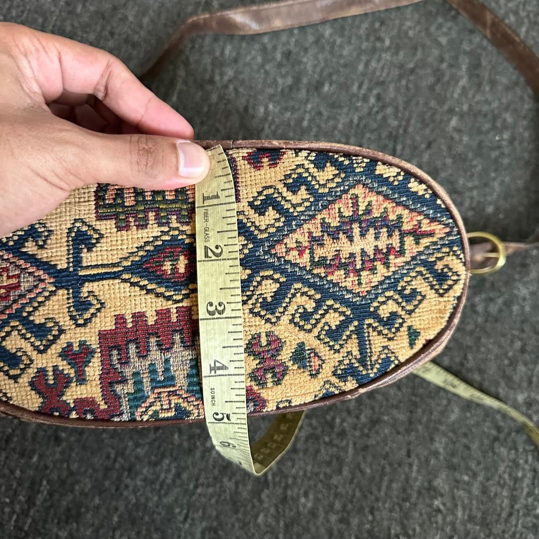 L.L. Bean Vintage Rare L L Bean Tapestry Leather Trim Crossbody Bag Size ONE SIZE - 13 Thumbnail