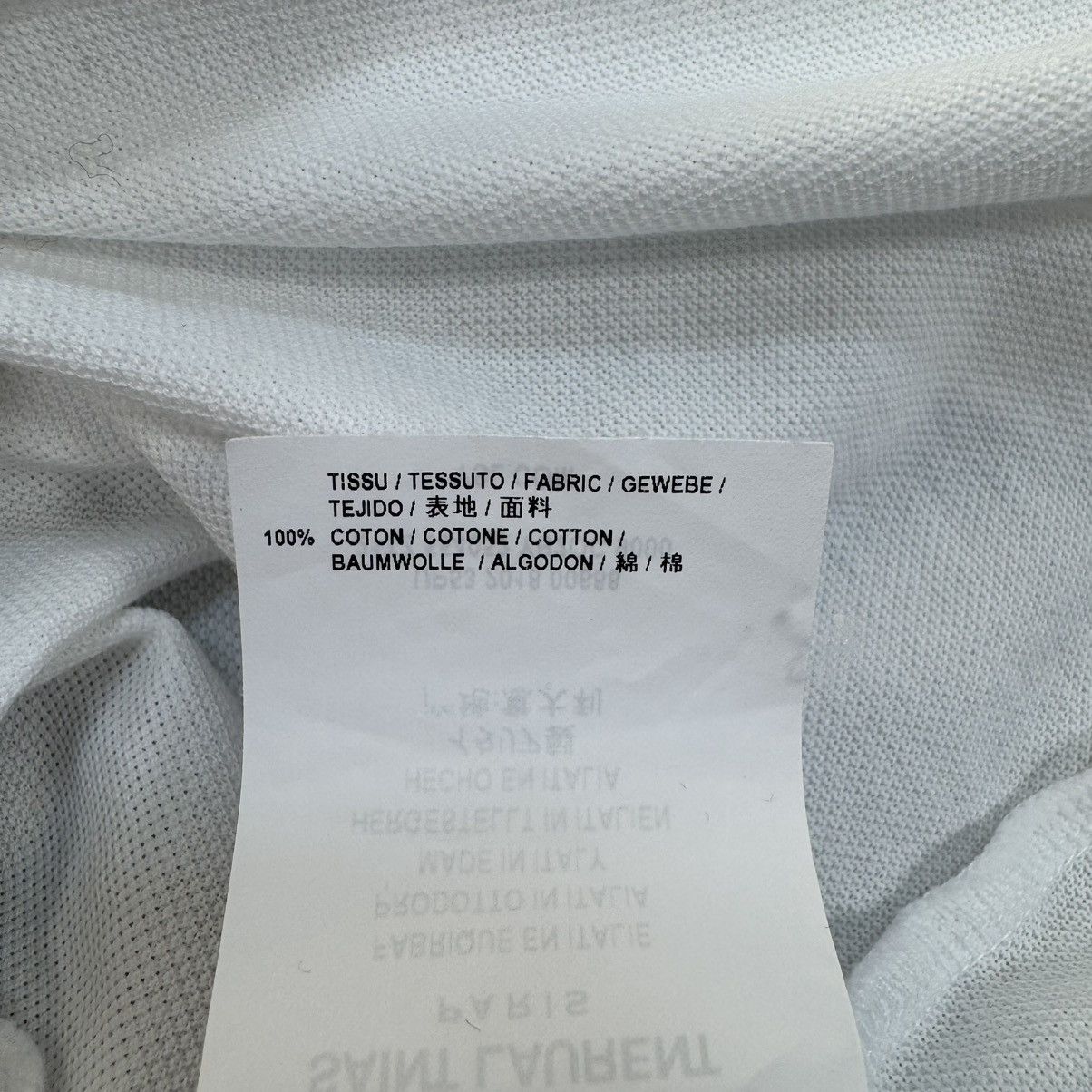 Saint Laurent Paris Saint Laurent Paris Polo tshirt white Size US XL / EU 56 / 4 - 10 Thumbnail