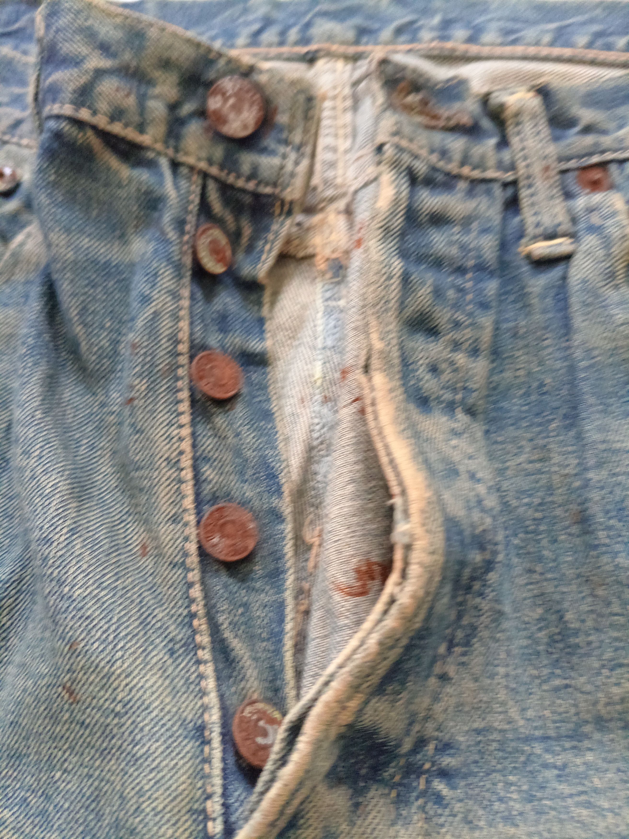 Levi's Vintage Levi's 501xx big E distressed jeans Size US 31 - 7 Thumbnail