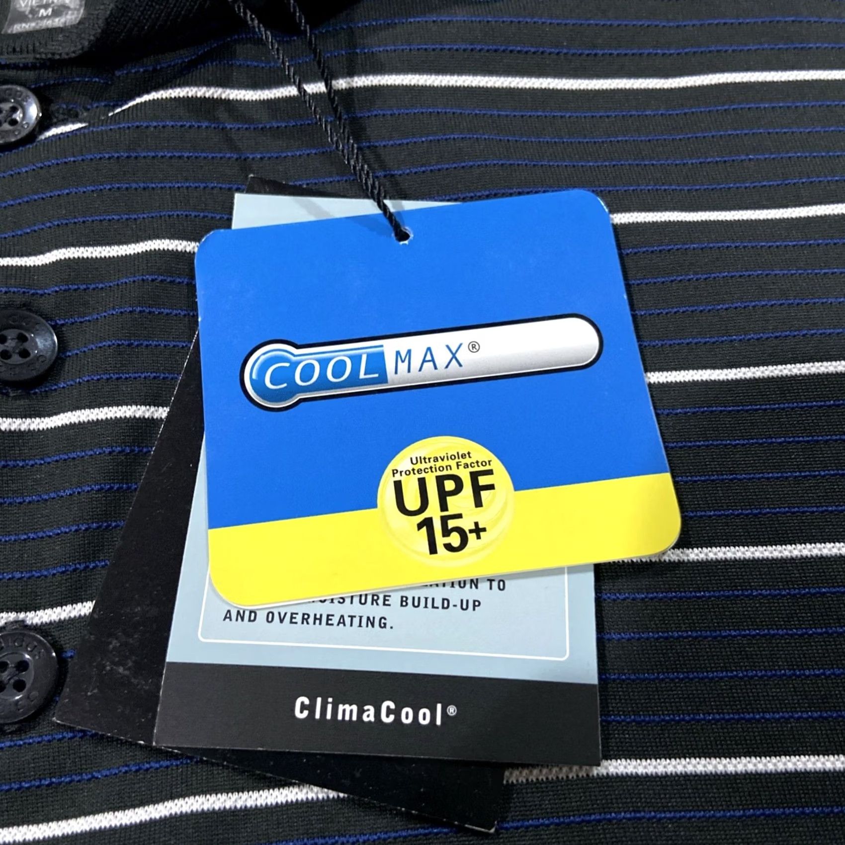Adidas Adidas Climacool Performance Polo Mens XL Black Blue NWT Golf Breathable Lightweight Short Sleeve Shirt Sports 90s Size US XL / EU 56 / 4 - 3 Thumbnail