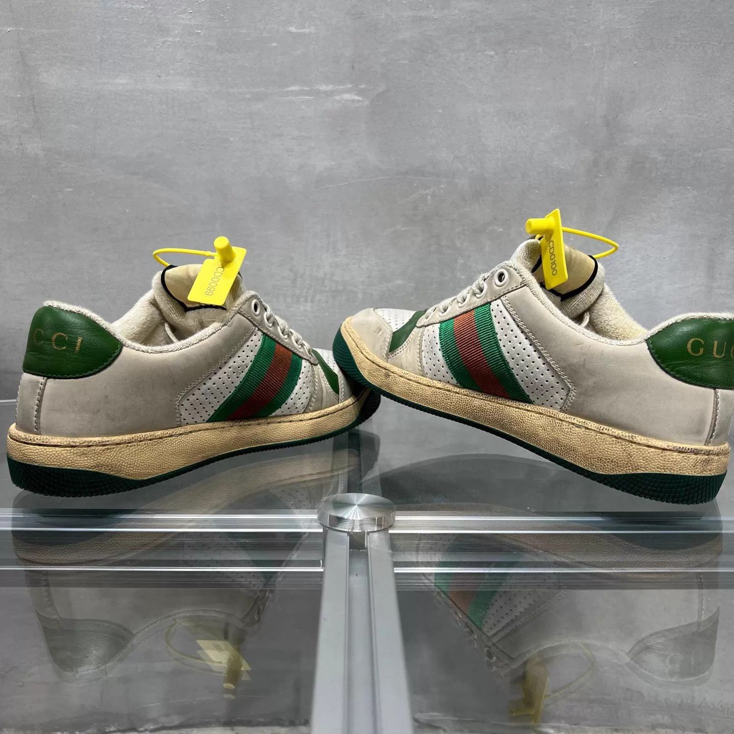 Gucci Gucci Green Enamel Dirty Sneakers 37 Size US 6.5 / IT 36.5 - 5 Thumbnail