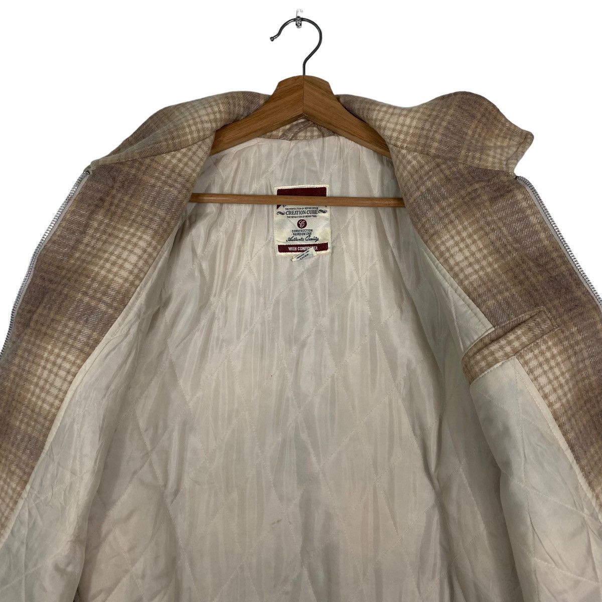 Flannel CREATION CUBE Shadow Plaid Checked Jacket #0024-C2 Size US M / EU 48-50 / 2 - 14 Thumbnail