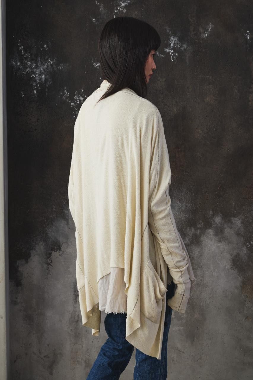 Aleksandr Manamis Aleksandr Manamïs Textured Knit Asymmetric Draped Cardigan Size US M / EU 48-50 / 2 - 4 Thumbnail