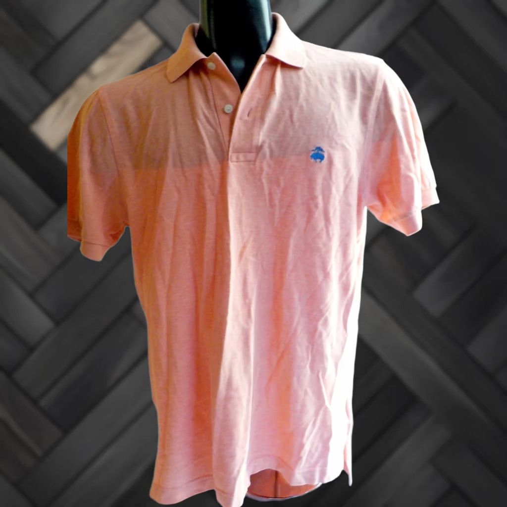 Brooks Brothers Brooks Brothers Polo Shirt Peach Medium 100% Cotton Original Fit Mens 1818 Size US M / EU 48-50 / 2 - 1 Thumbnail