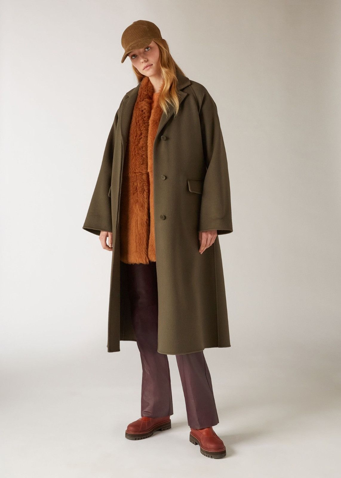 Loro Piana o1srvl11e0824 Ortiz Cashmere Coat in Olive Green Size L / US 10 / IT 46 - 2 Thumbnail